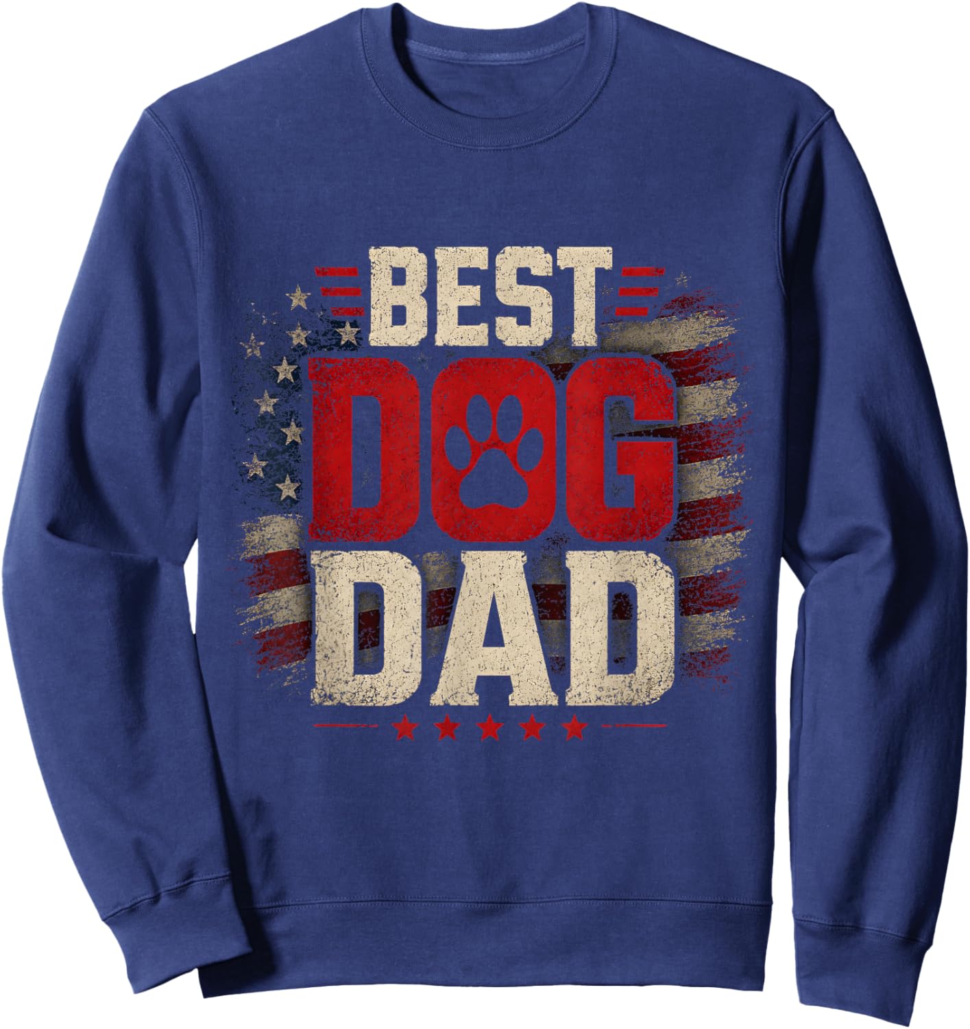 Funny Dad Fathers Day Dog Dad Sweatshirt - Sweatshirt | Navy