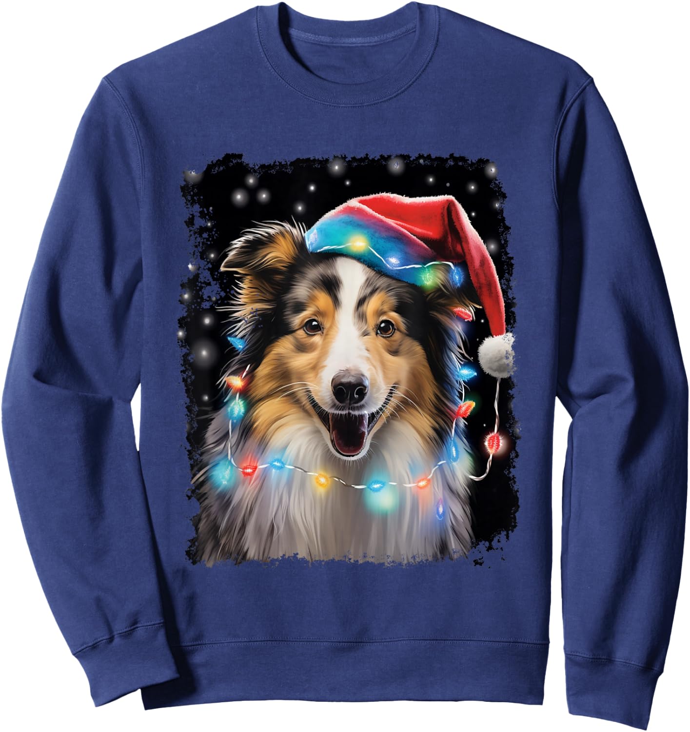 Sheltie Shetland Sheepdog Xmas Sweatshirt - Sweatshirt | Navy