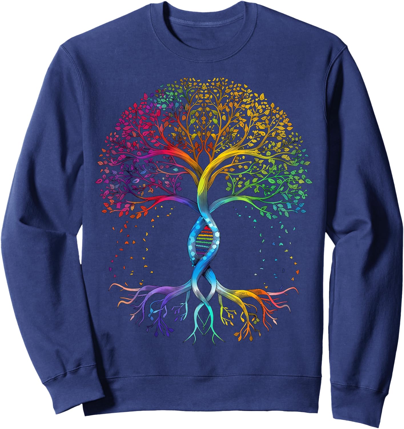 Rainbow Tree of Life LGBTQ Pride Flag Ally Lesbian Gay Trans Sweatshirt - Sweatshirt | Navy