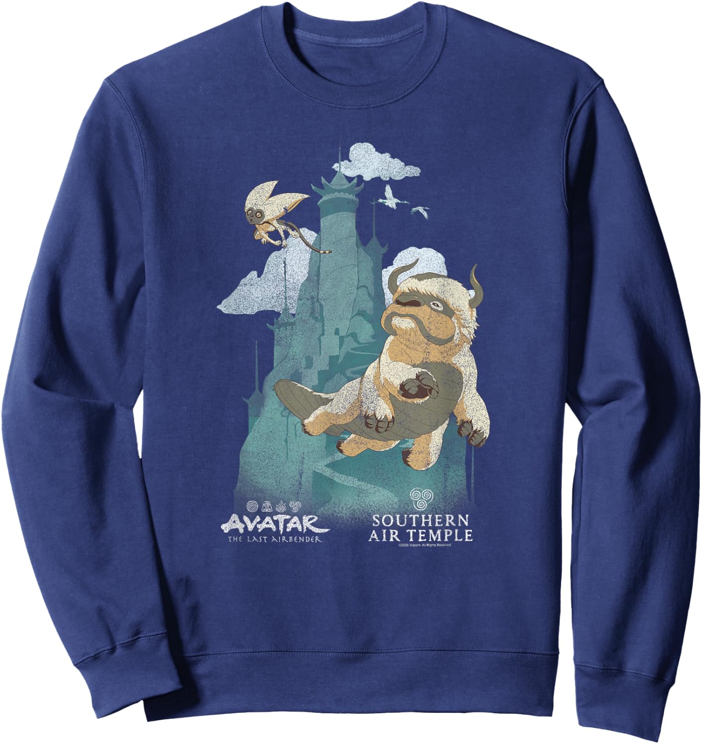 Avatar: The Last Airbender Northern Air Temple Flying Bison Sweatshirt - Sweatshirt | Navy