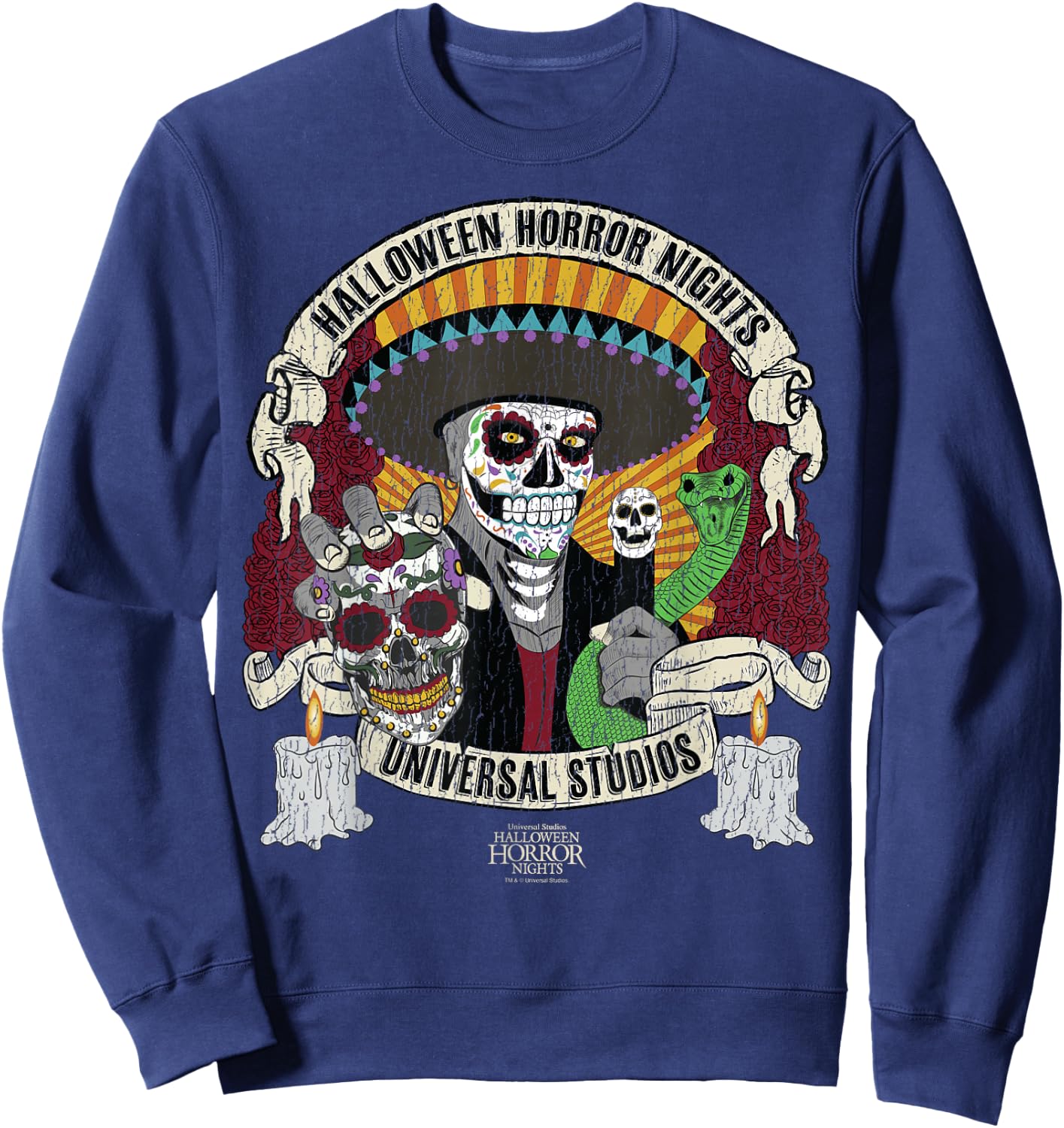 Halloween Horror Nights HHN Dia De Los Muertos Sweatshirt - Sweatshirt | Navy