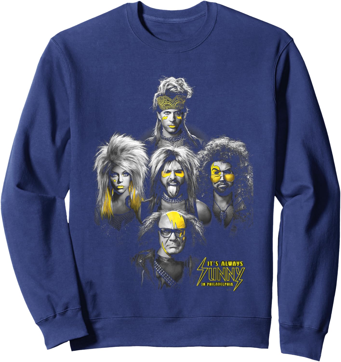 It's Always Sunny In Philadelphia The Gang Has Rock Vibes Sweatshirt - Sweatshirt | Navy