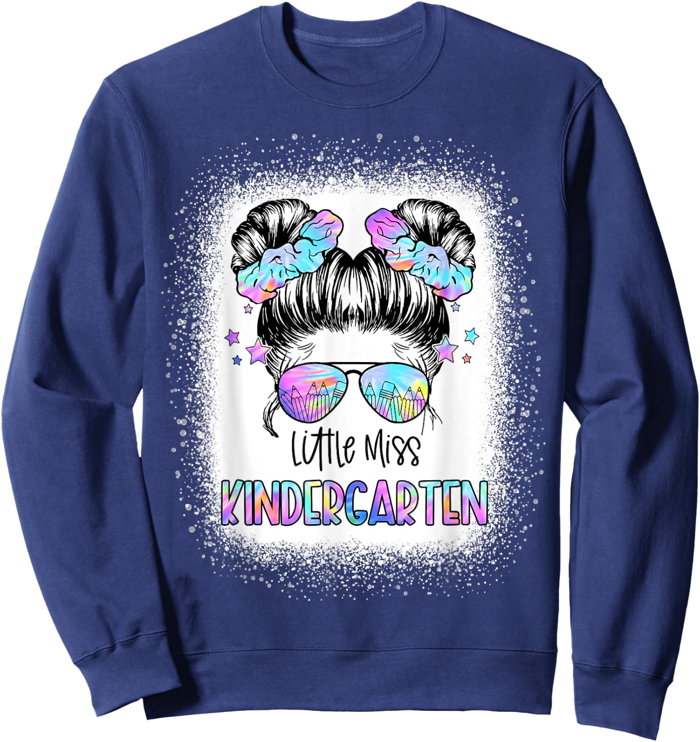 Little Miss Kindergarten First Day Of School 1st Day Girls Sweatshirt - Sweatshirt | Navy