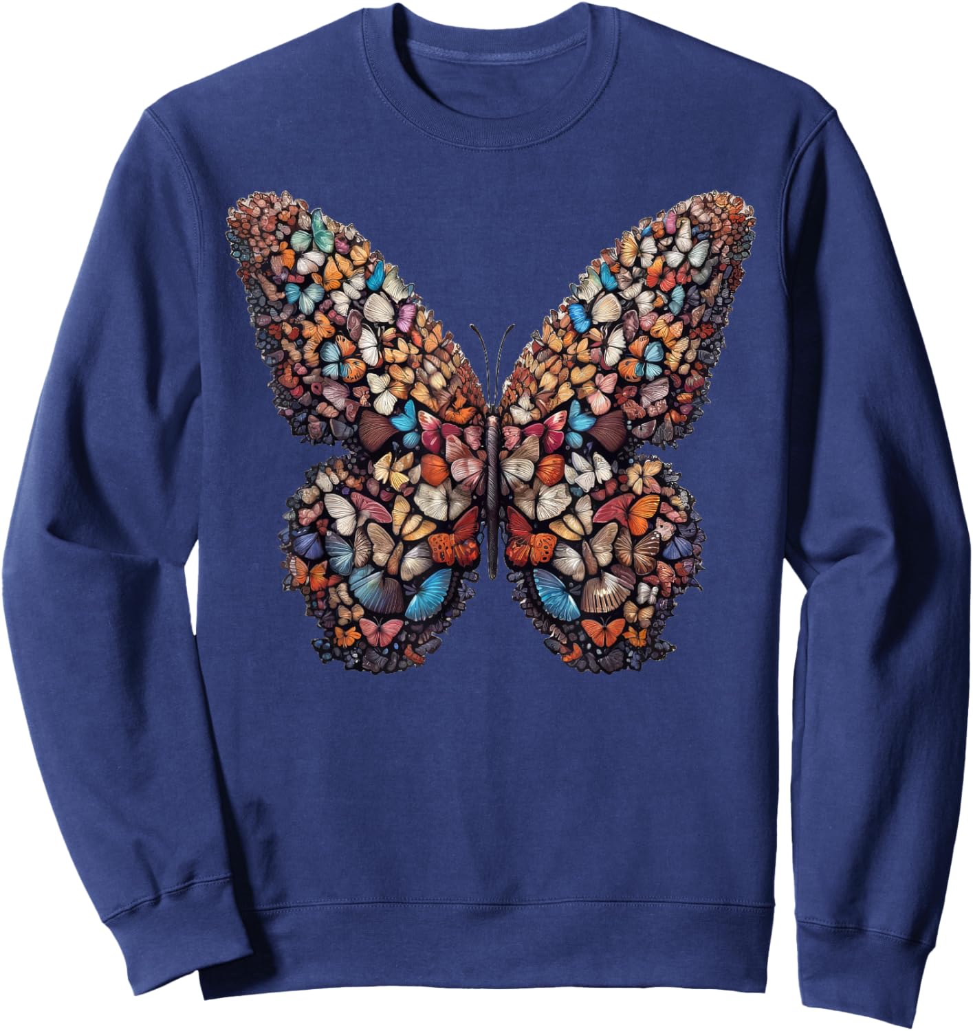 Beautiful Butterflies Butterfly Lover Sweatshirt - Sweatshirt | Navy