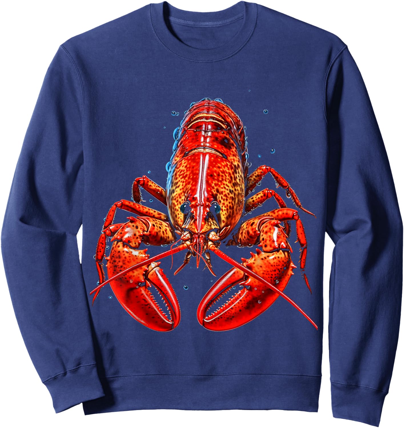 Lobster Animal Zoo Illustration Lobster Sweatshirt - Sweatshirt | Navy