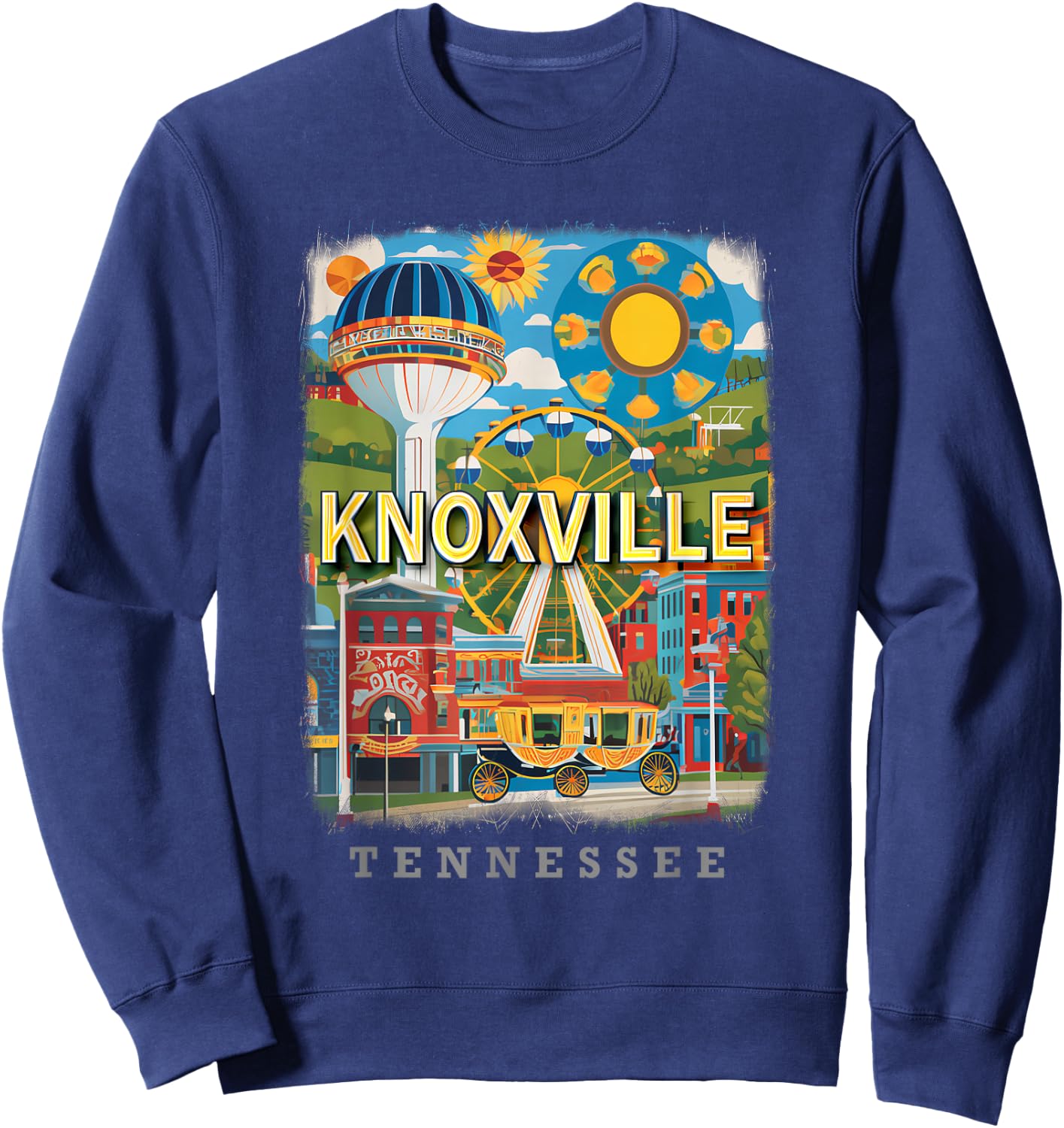 Knoxville Tennessee TN Historic Downtown SD136 Sweatshirt - Sweatshirt | Navy