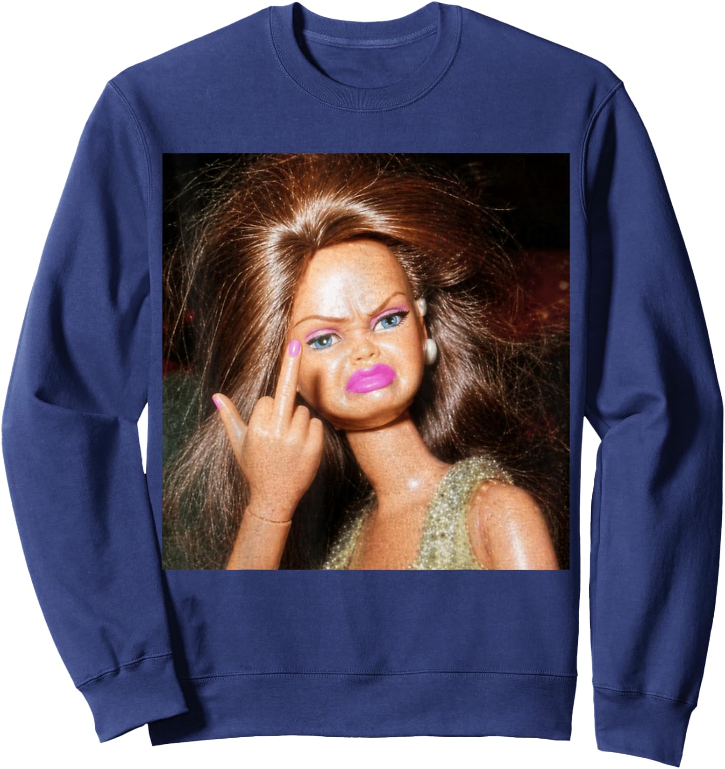 Lustiger ekelhafter Meme-Ausdruck, lustig, sarkastisch Sweatshirt - Sweatshirt | Navy