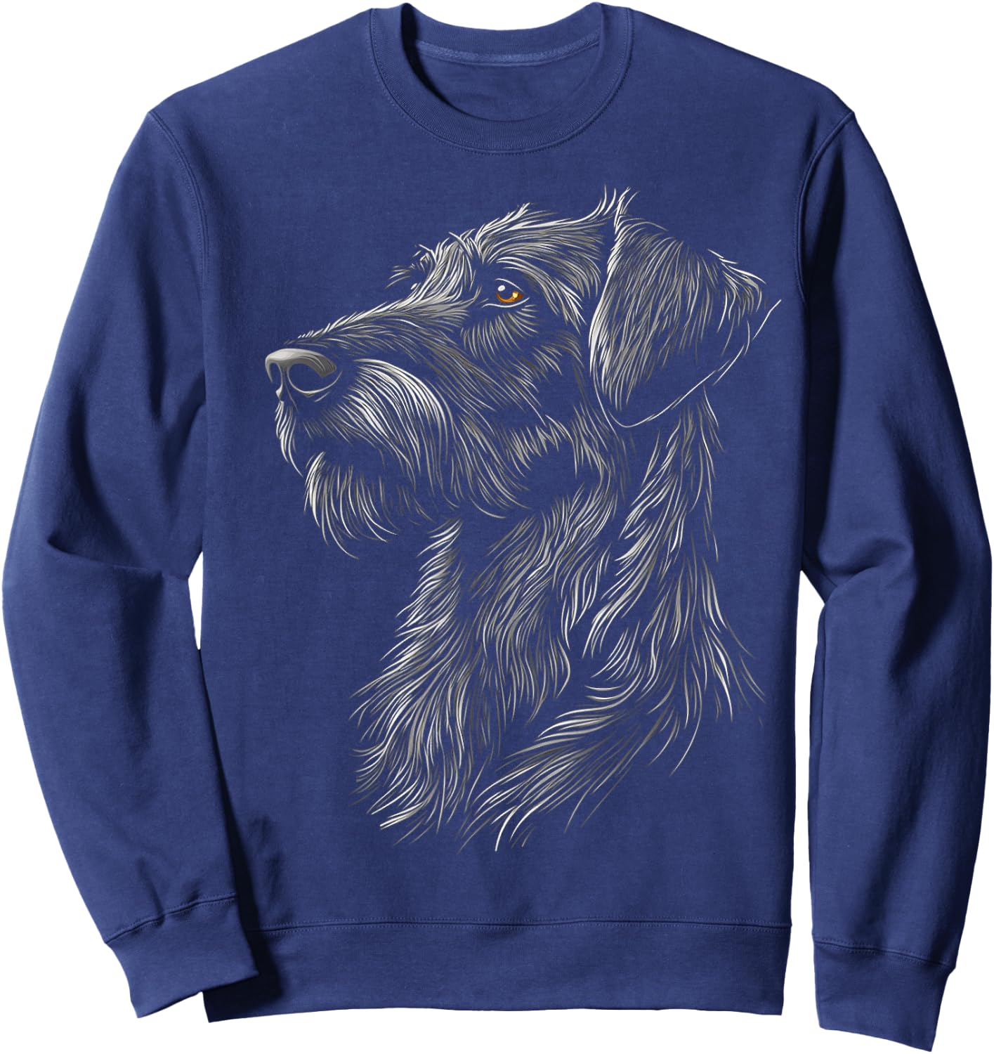 Irish Wolfhound Dog Graphic Pet Illustration Irish Wolfhound Men Women Kids Sweatshirt - Sweatshirt | Navy