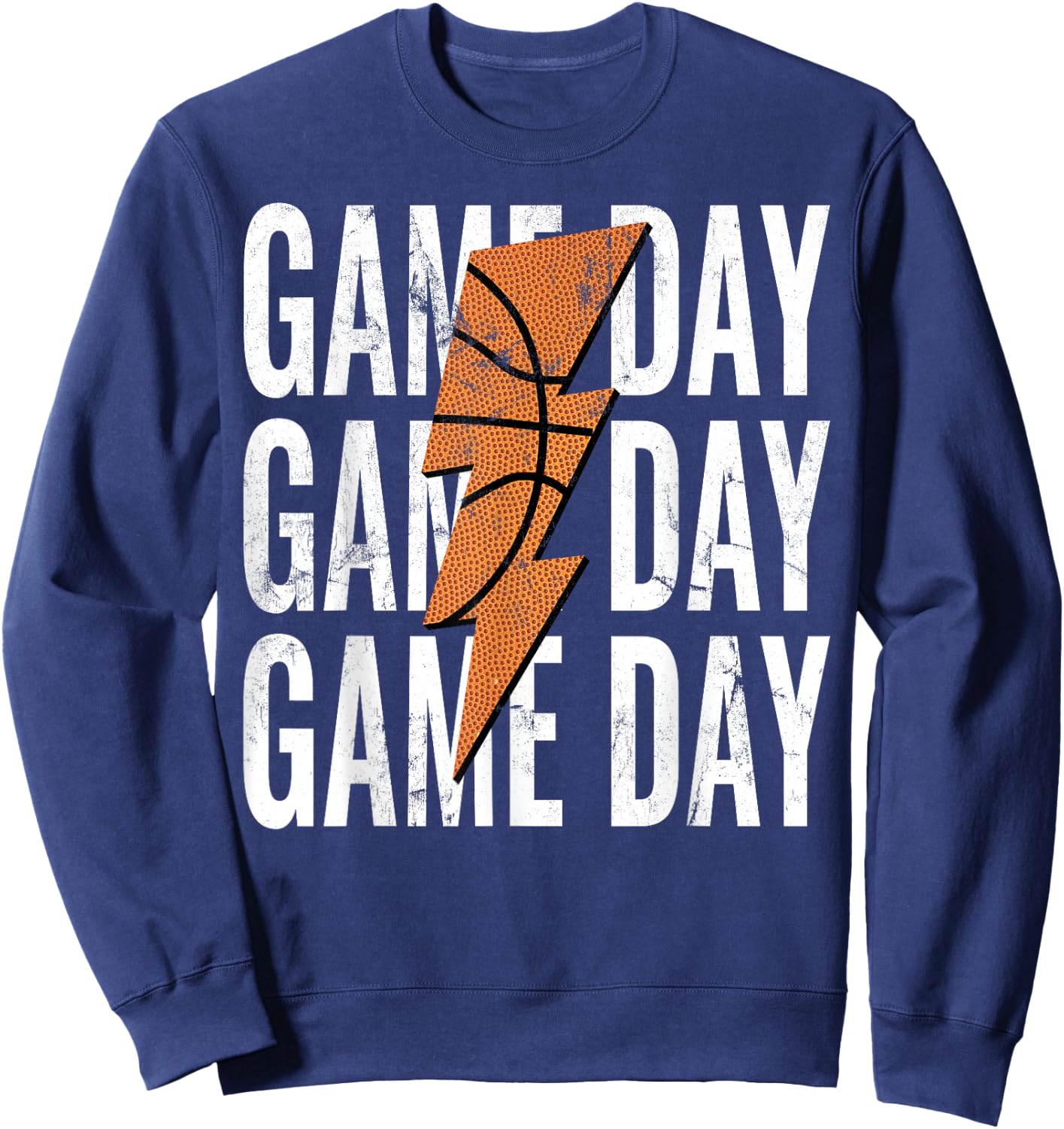 Basketball Mom Leopard Game Day Mother's Day Sweatshirt - Sweatshirt | Navy