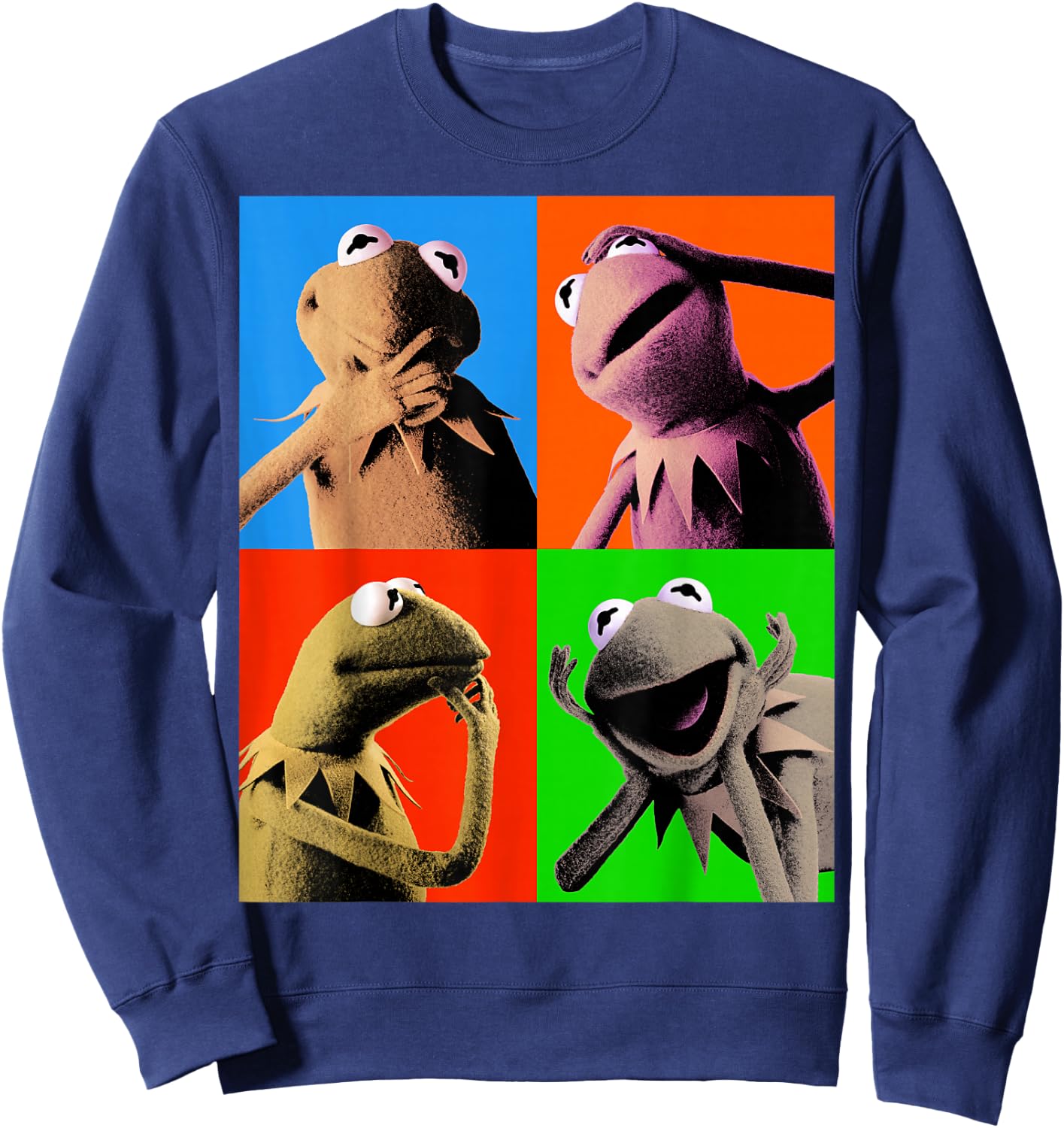 Disney The Muppets Kermit The Frog Pop Art Small Sweatshirt - Sweatshirt | Navy