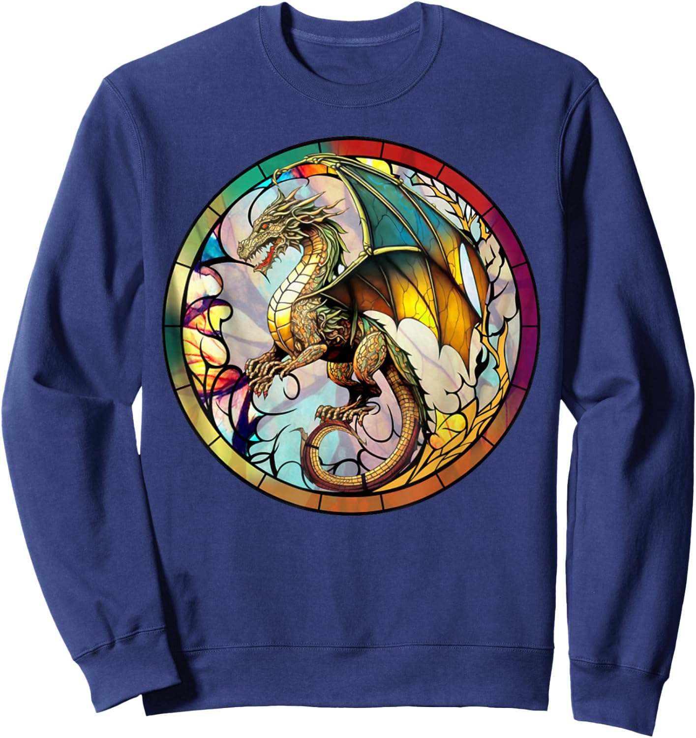 Dragon - Viking Valhalla North Myths Sweatshirt - Sweatshirt | Navy