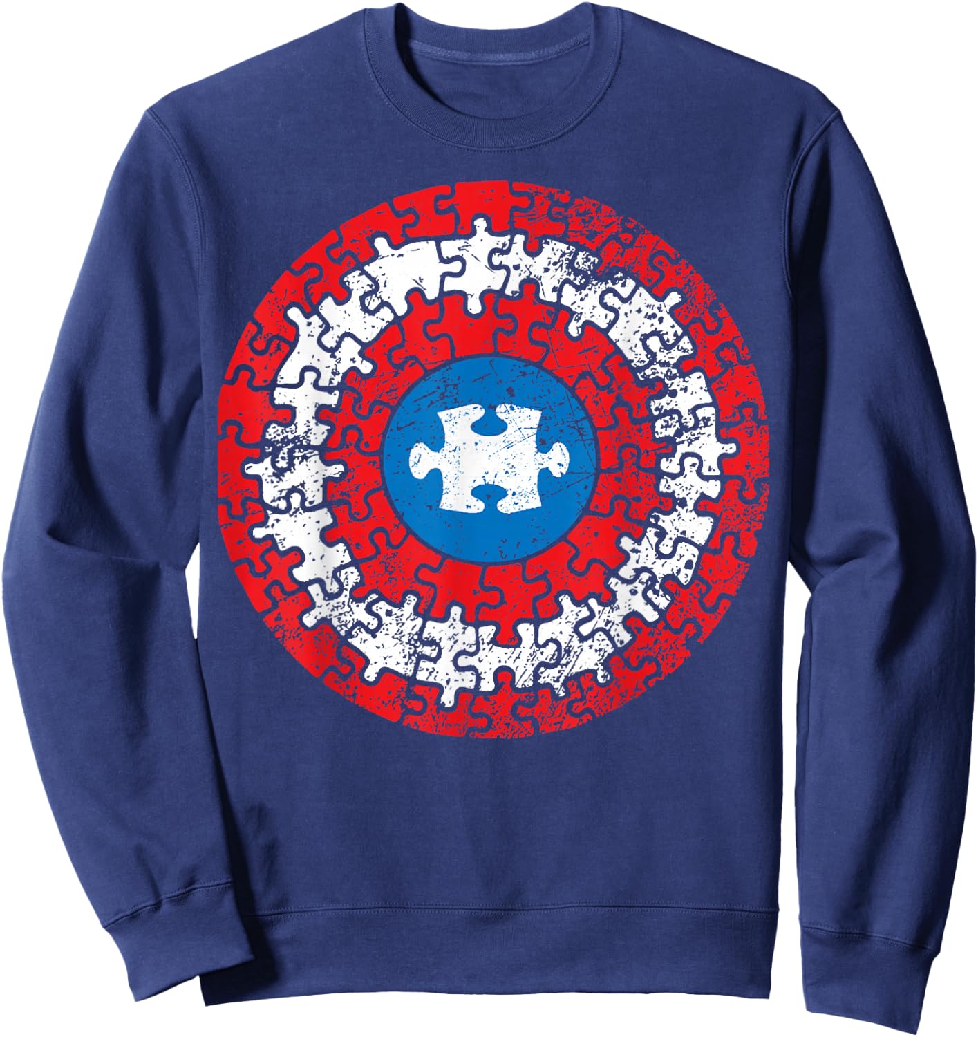 Autism Awareness Captain Shirt Support Autistic Superkid Sweatshirt - Sweatshirt | Navy
