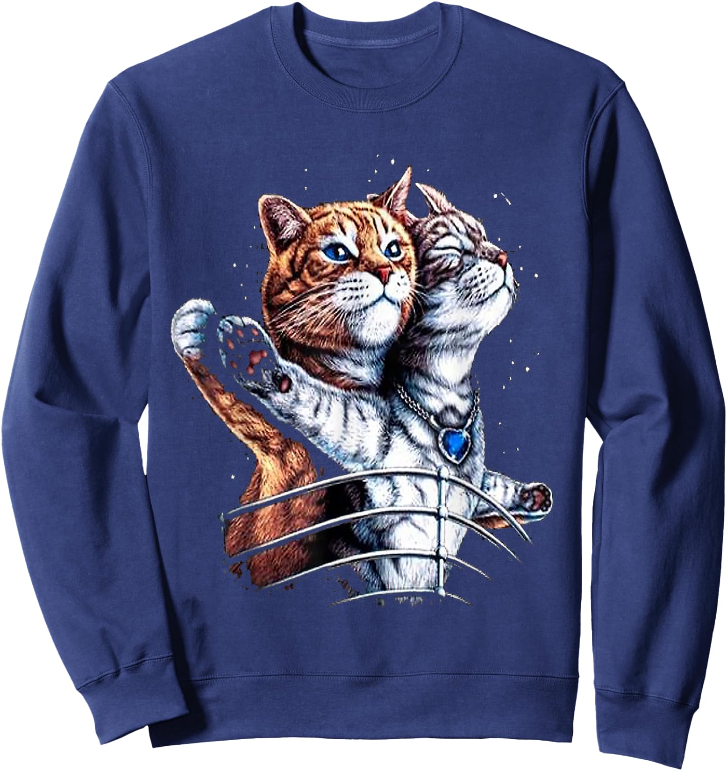 Titanic Cat , black, s Sweatshirt - Sweatshirt | Navy