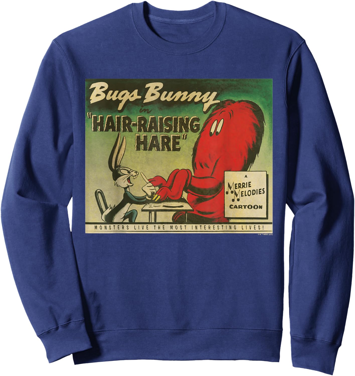 Looney Tunes Bugs Bunny Hair-Raising Hare Sweatshirt - Sweatshirt | Navy