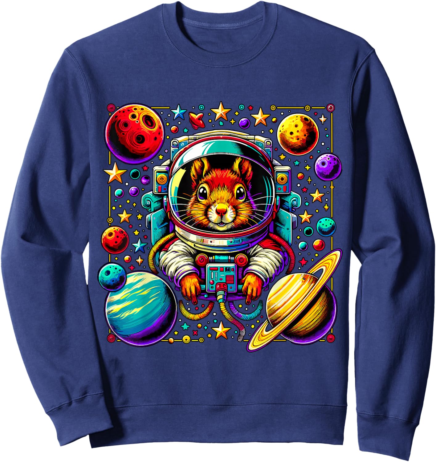 Astronaut Squirrel Space Sweatshirt - Sweatshirt | Navy