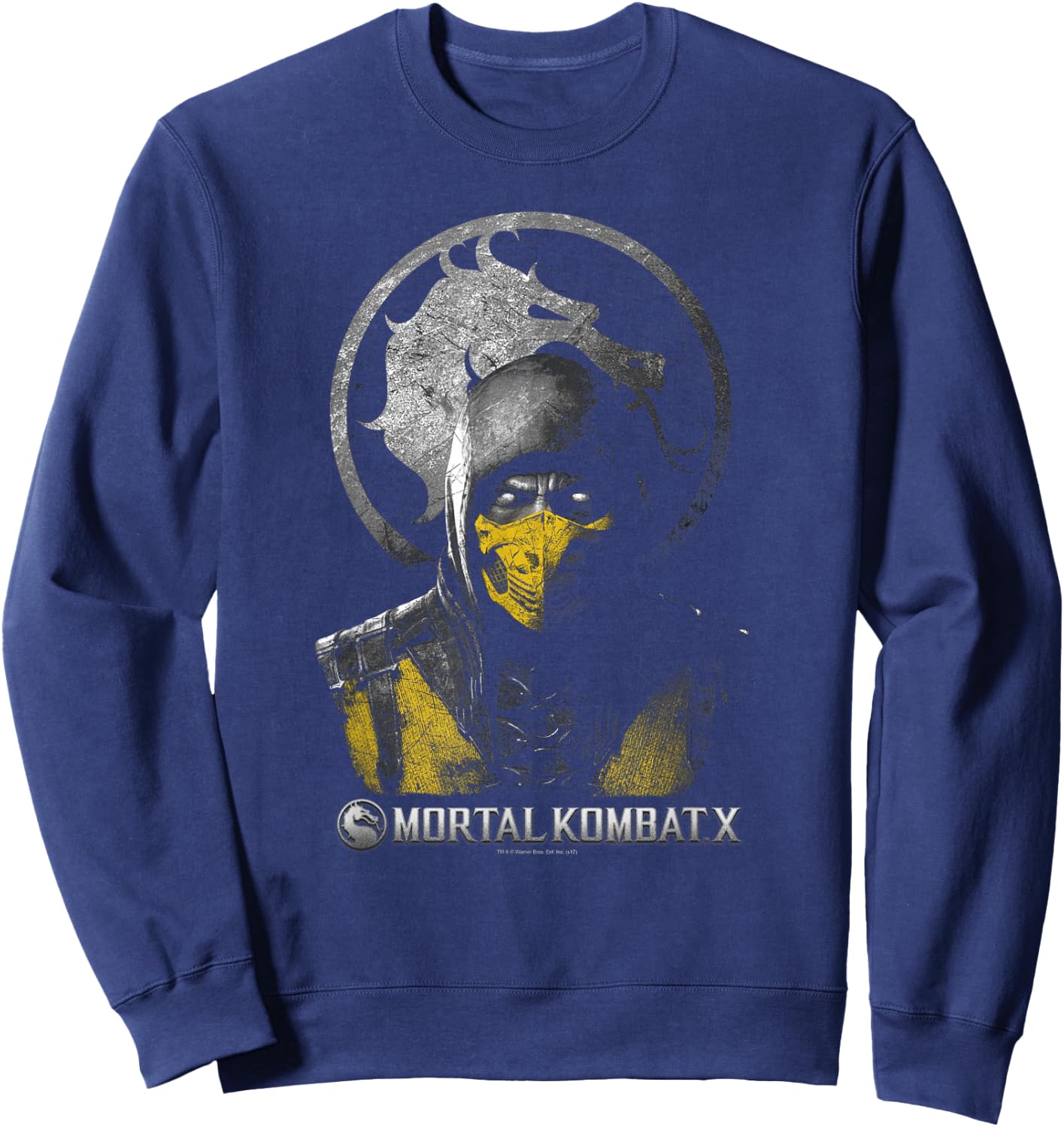 Mortal Kombat X Scorpion Bust Sweatshirt - Sweatshirt | Navy