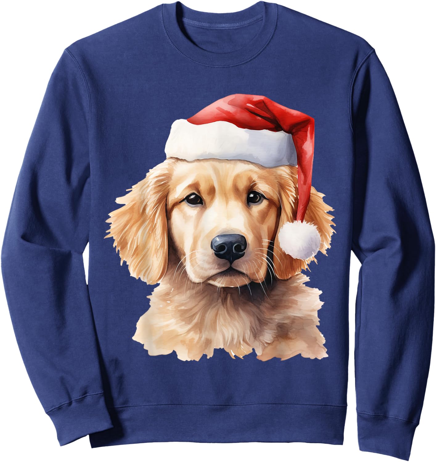 Golden Retriever Christmas Winter Dog Sweatshirt - Sweatshirt | Navy