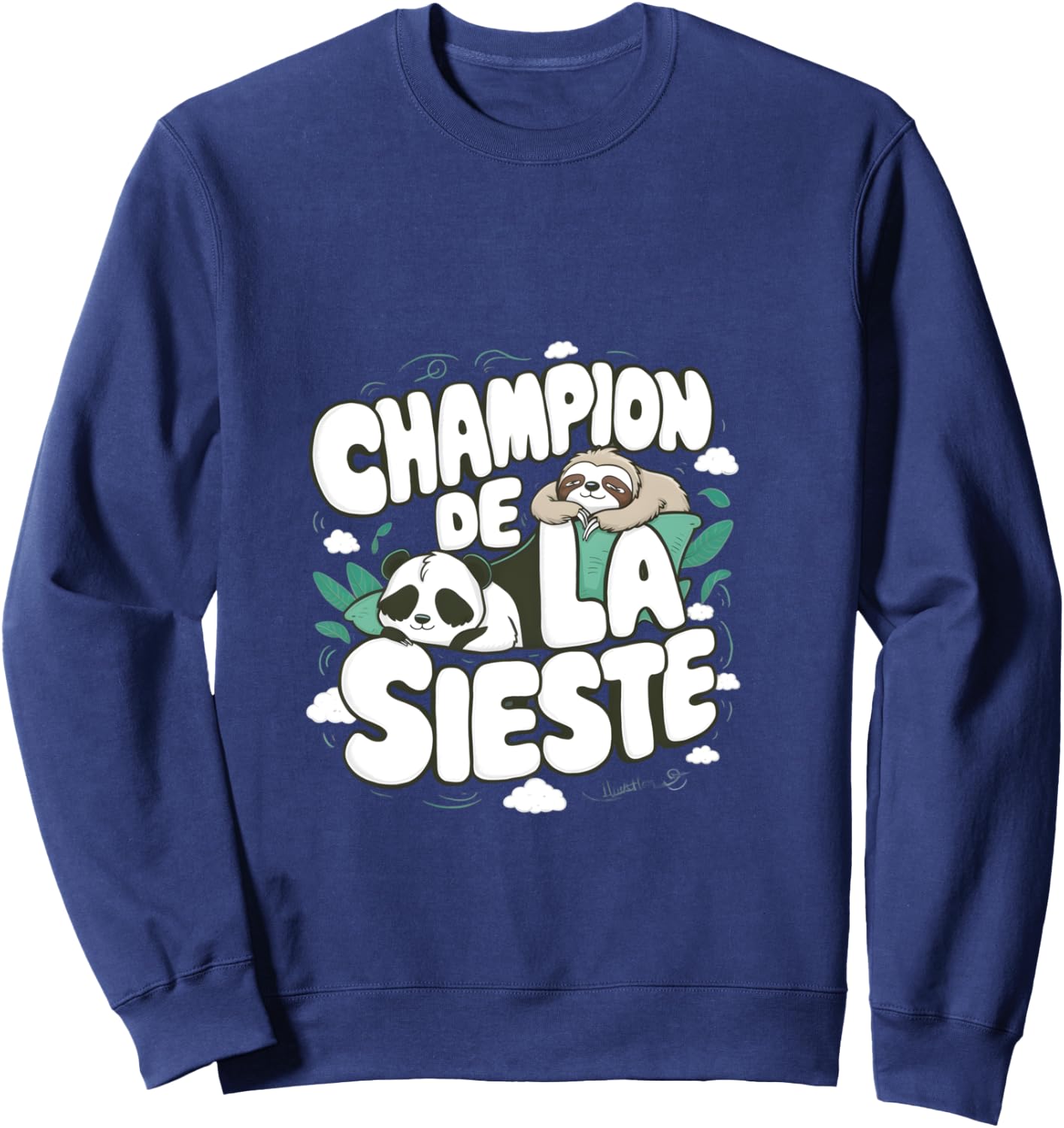Champion nap Man funny phrase , Black, S Sweatshirt - Sweatshirt | Navy