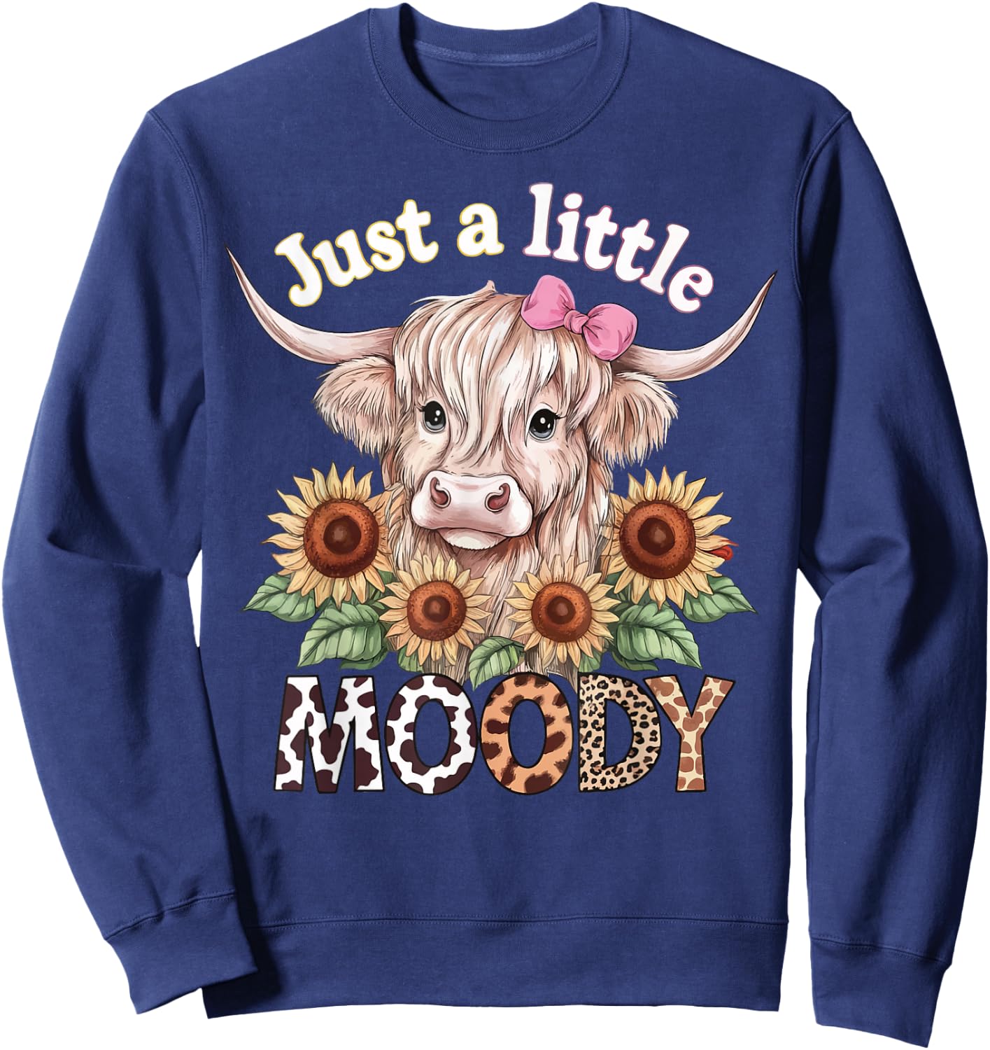 Cow Just A Little Moody Sweatshirt - Sweatshirt | Navy