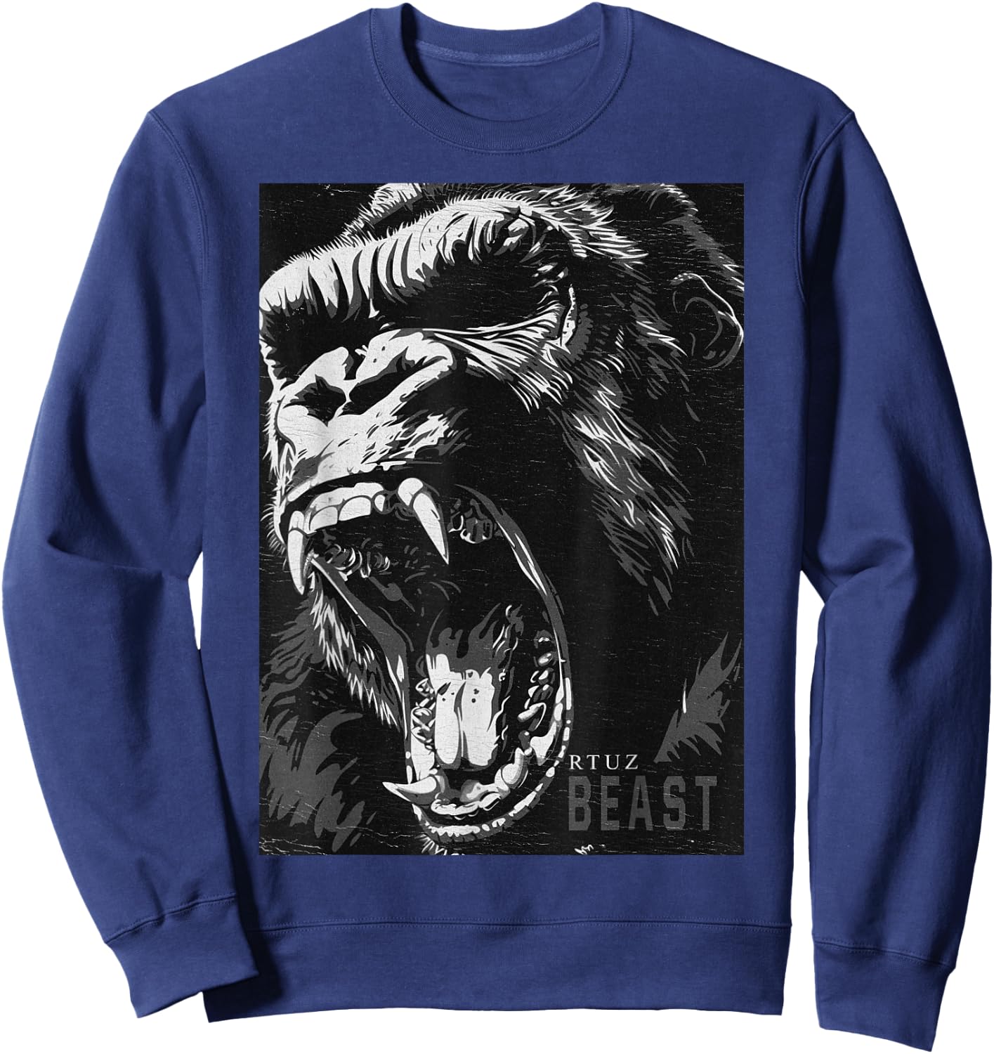 Wild Graffiti Gorilla King Animal Monkey Gorilla , black Sweatshirt - Sweatshirt | Navy