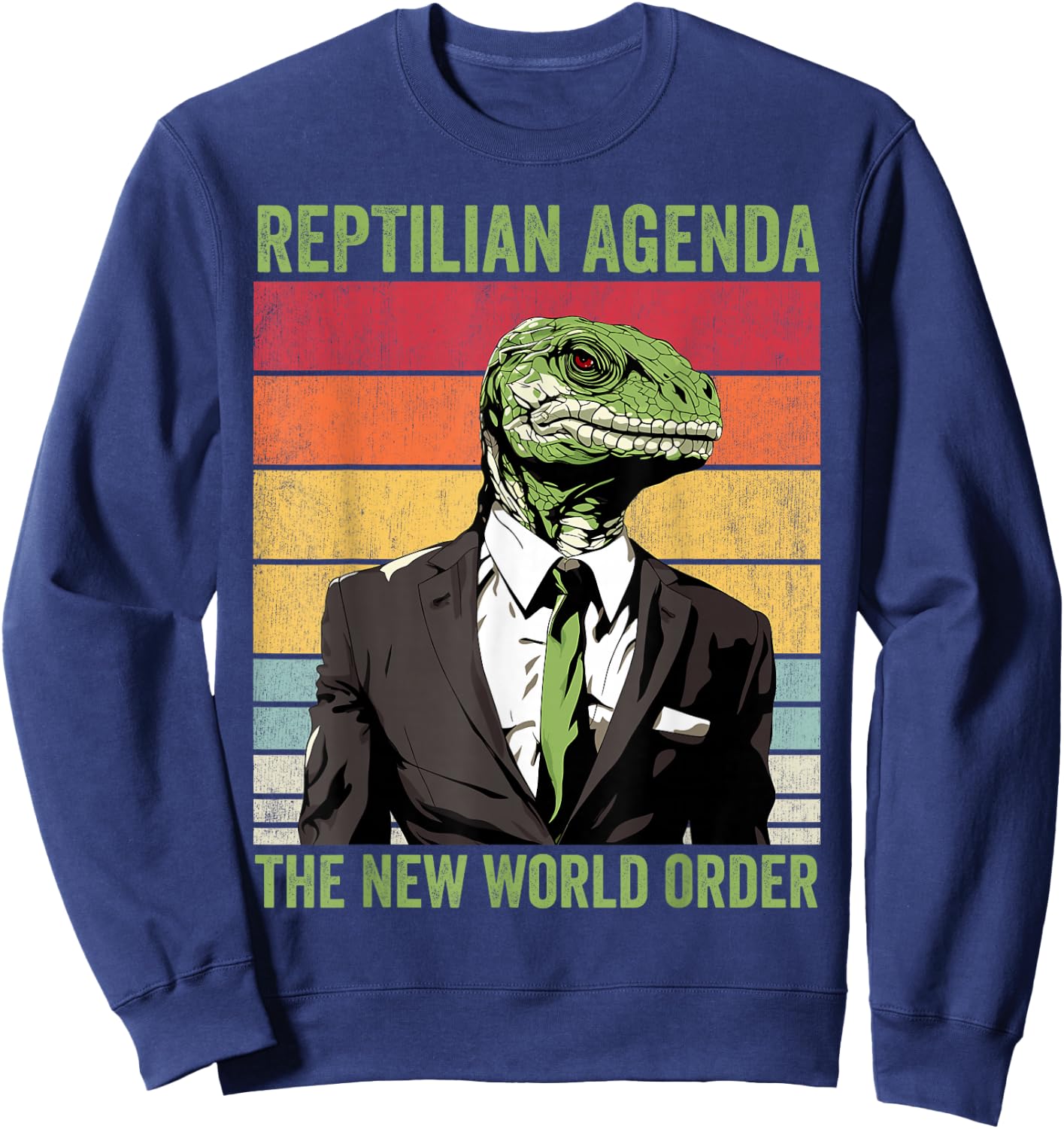 Lizard People Conspiracy Lizard People Sweatshirt - Sweatshirt | Navy
