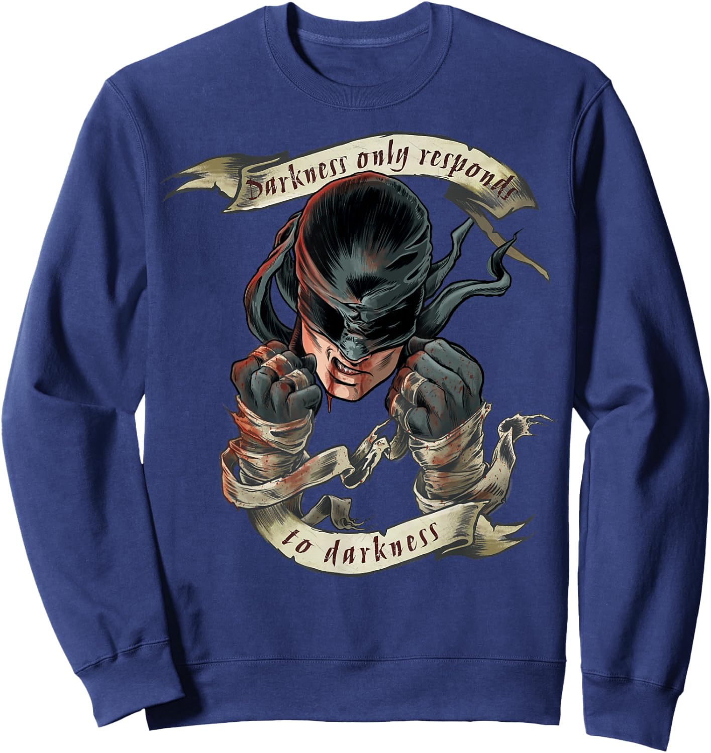 Marvel Daredevil Darkness Responds Graphic Sweatshirt - Sweatshirt | Navy