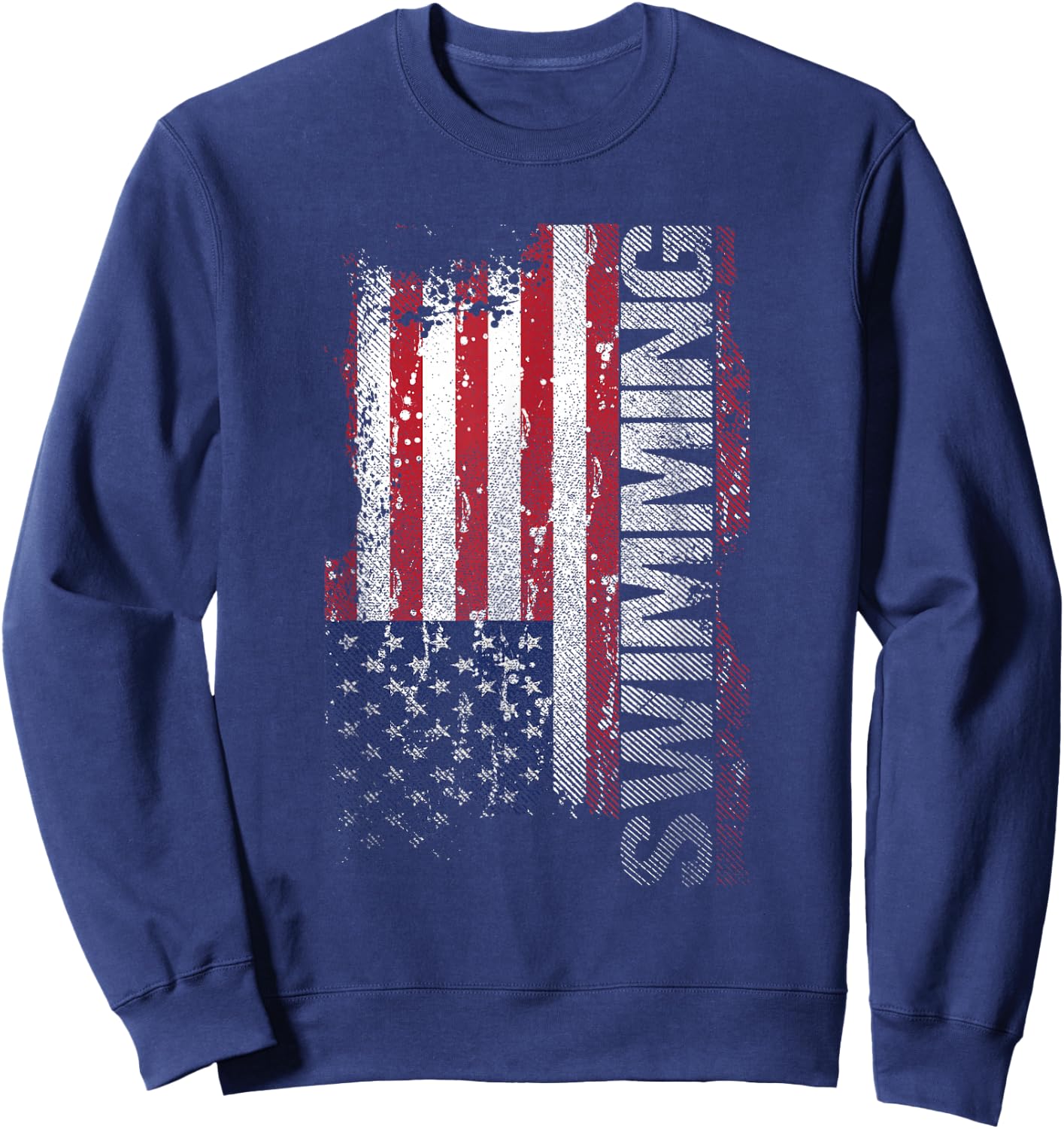 USA Flag Swimming Sweatshirt - Sweatshirt | Navy