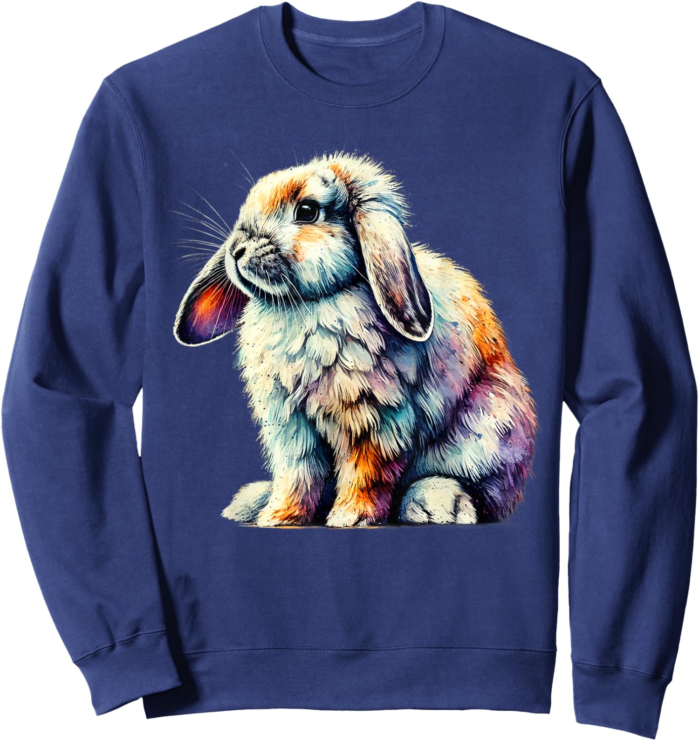 Rabbit Animal Lover Cute Rabbit Bunny Art Sweatshirt - Sweatshirt | Navy