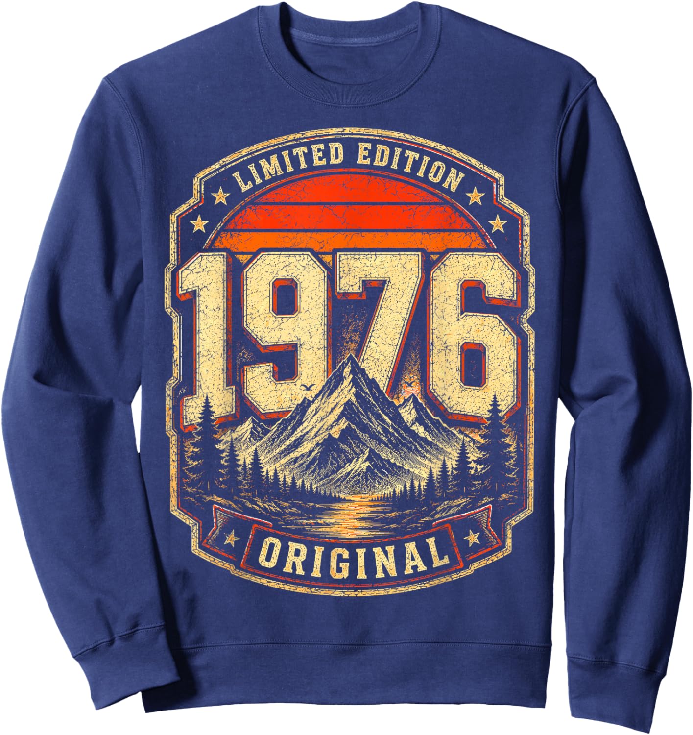 50e Anniversaire Homme Femme 50 Ans 1976 décoration Cadeau Amusant Sweatshirt - Sweatshirt | Navy