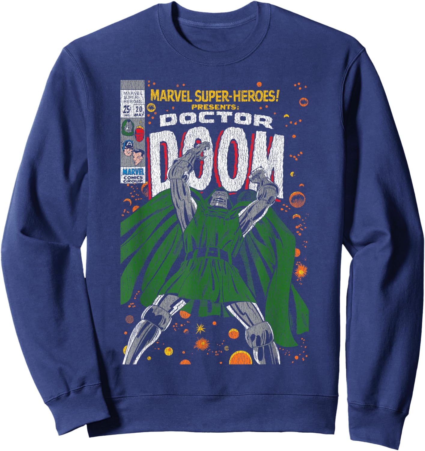 Marvel Doctor Doom Comic Cover Sweatshirt - Sweatshirt | Navy