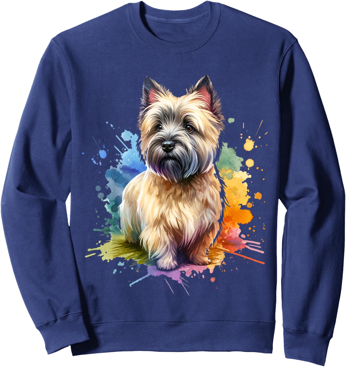 Cairn Terrier Dog Artwork Sweatshirt - Sweatshirt | Navy