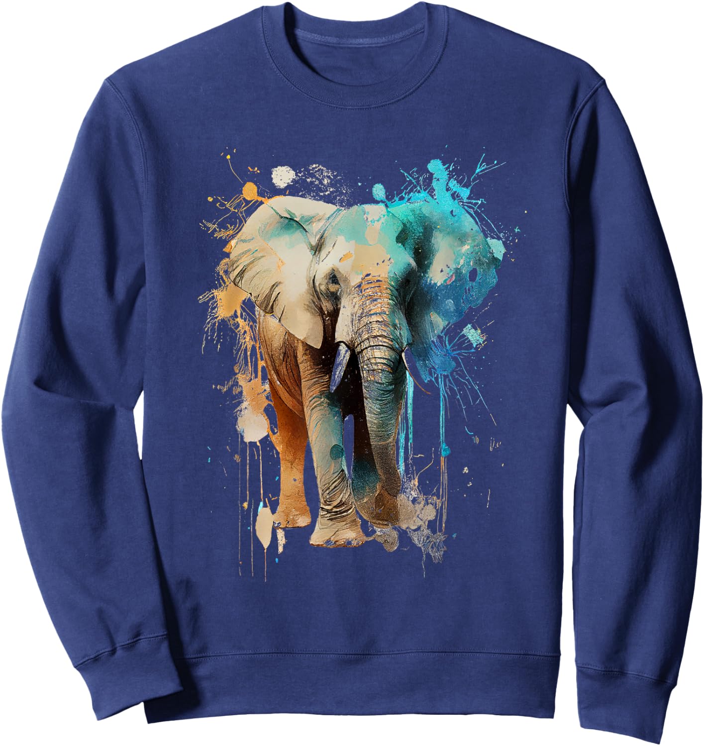 Elephant colorful Sweatshirt - Sweatshirt | Navy