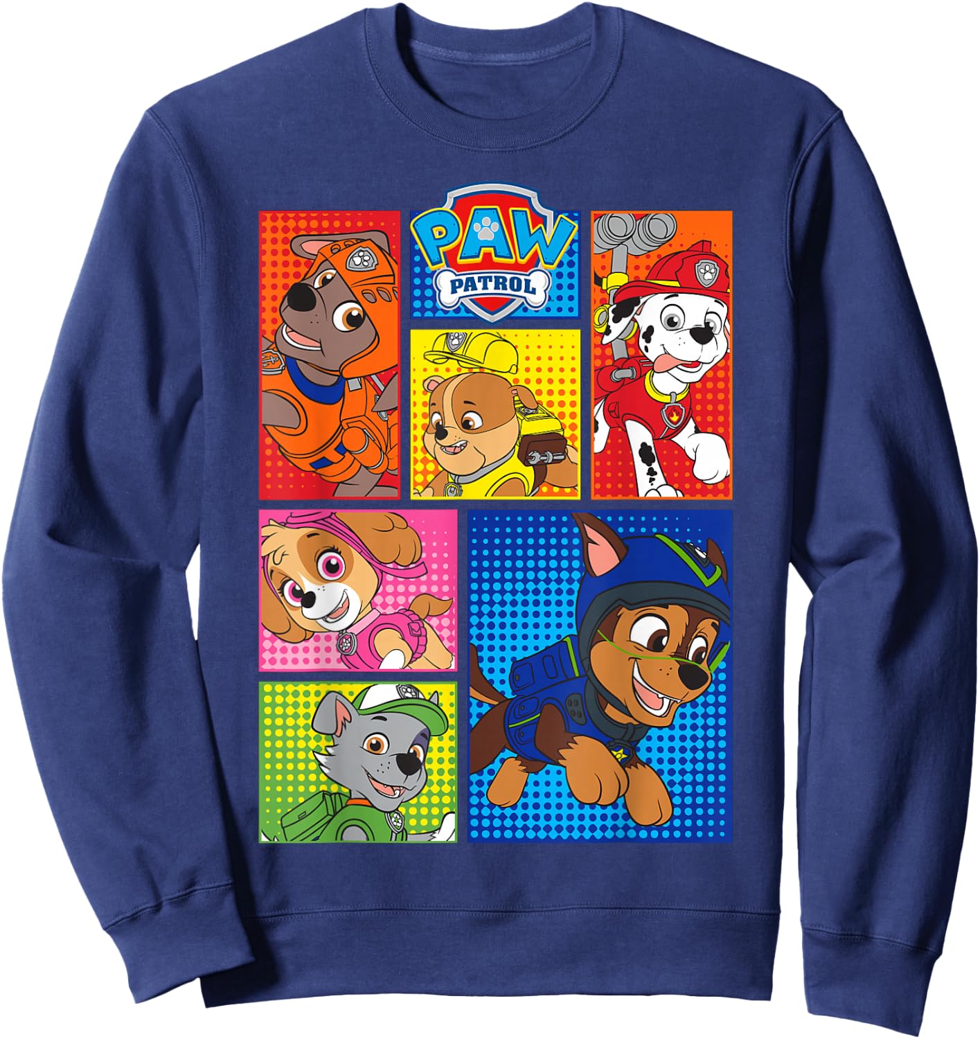 Paw Patrol Group Shot of Pups In Formen Sweatshirt - Sweatshirt | Navy