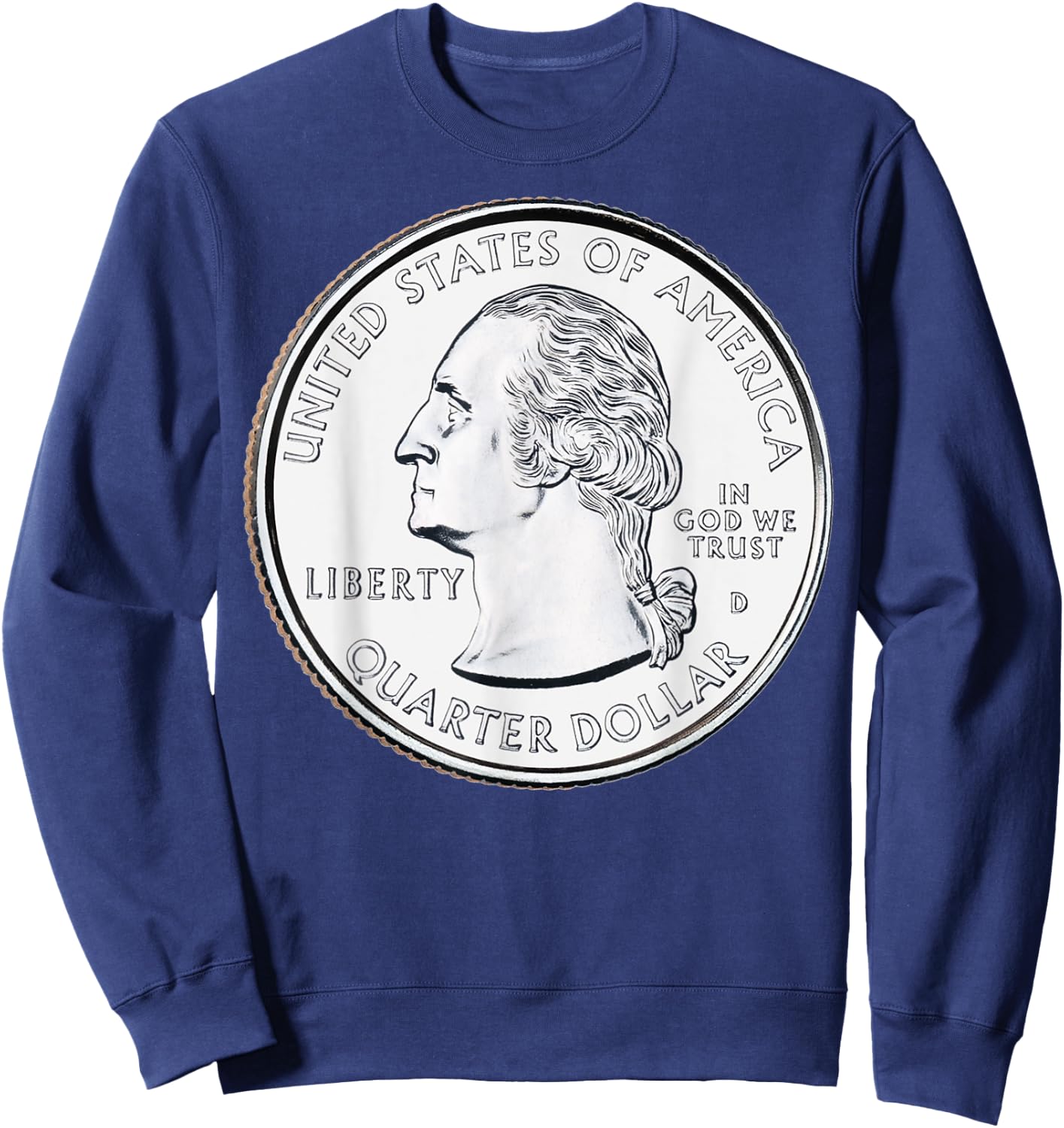North Carolina USA Quarter Dollar United States Sweatshirt - Sweatshirt | Navy