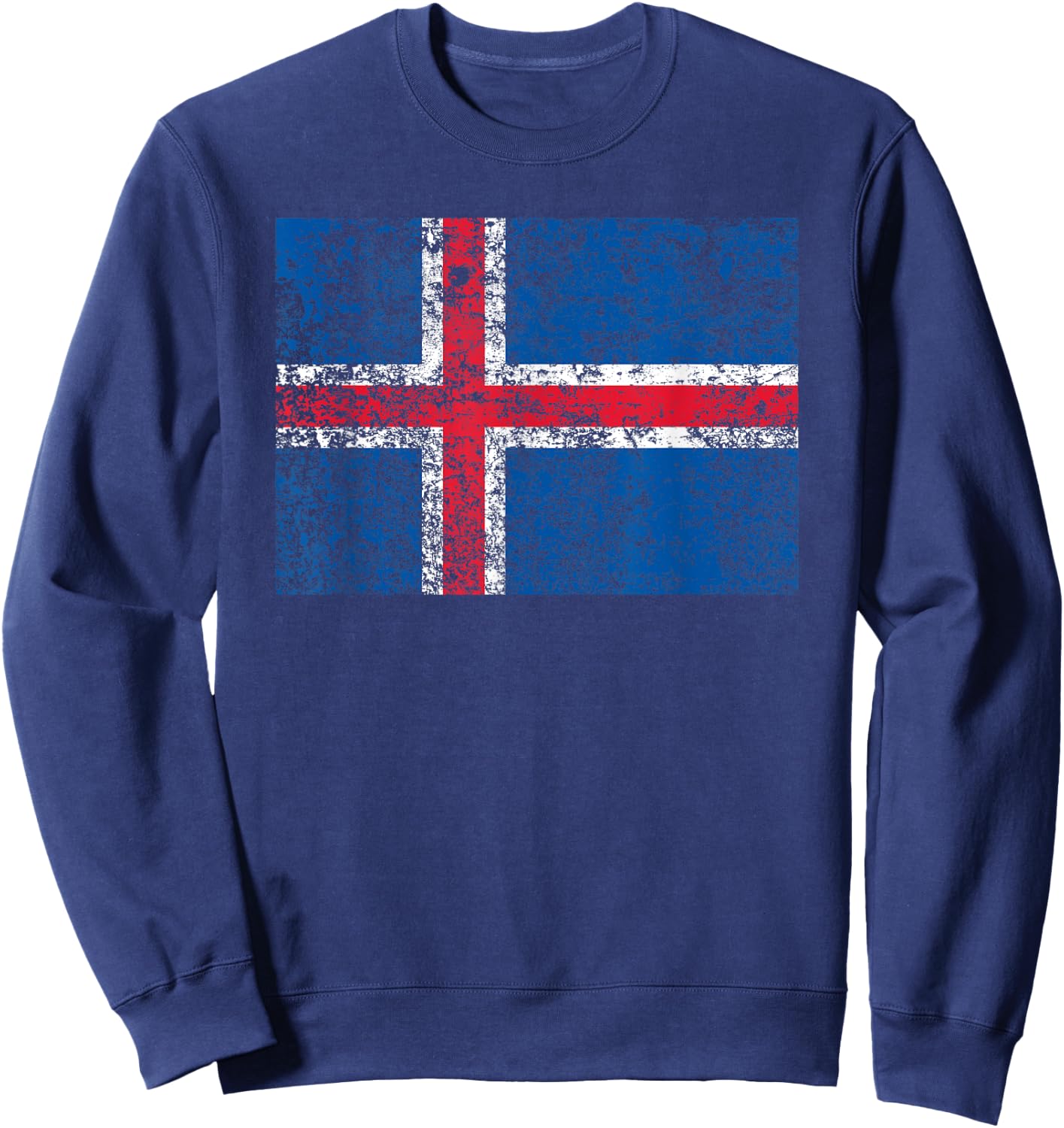 Iceland Flag Shirt Icelandic Flag Gift Men Women Kids Sweatshirt - Sweatshirt | Navy