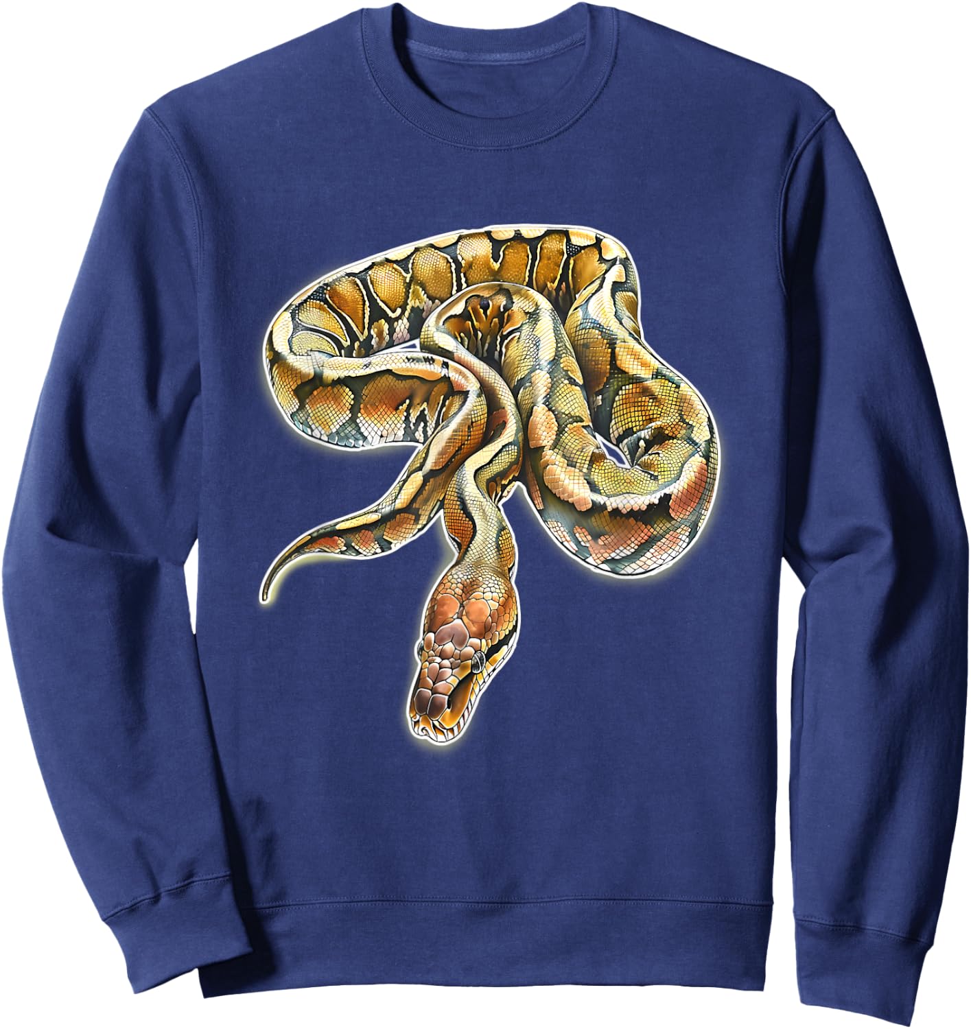 Burmese Python Snake Serpent Sweatshirt - Sweatshirt | Navy