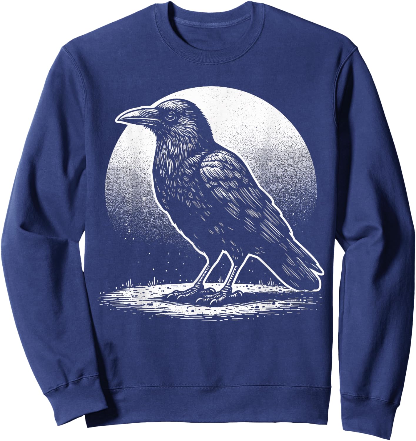 Beautiful Black Crow Raven Bird Sweatshirt - Sweatshirt | Navy