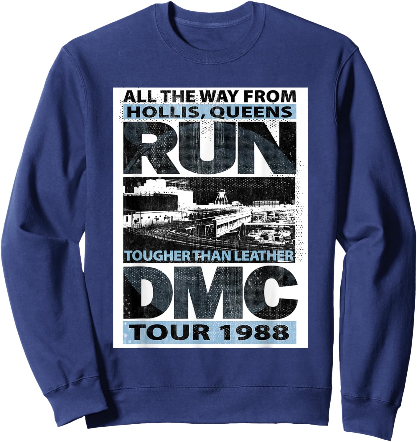 RUN DMC Tougher Than Leather Tour Sweatshirt - Sweatshirt | Navy