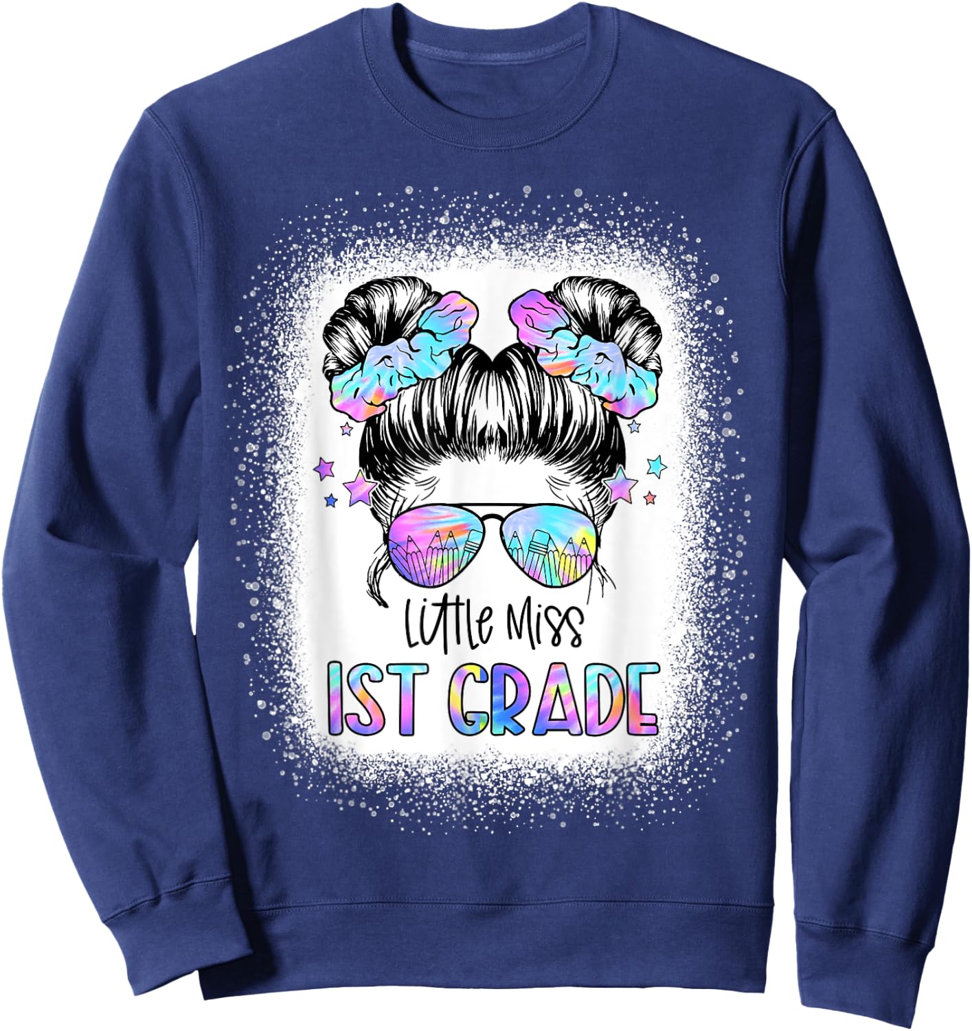 Little Miss 1st Grade First Day Of School First Grade Girls Sweatshirt - Sweatshirt | Navy