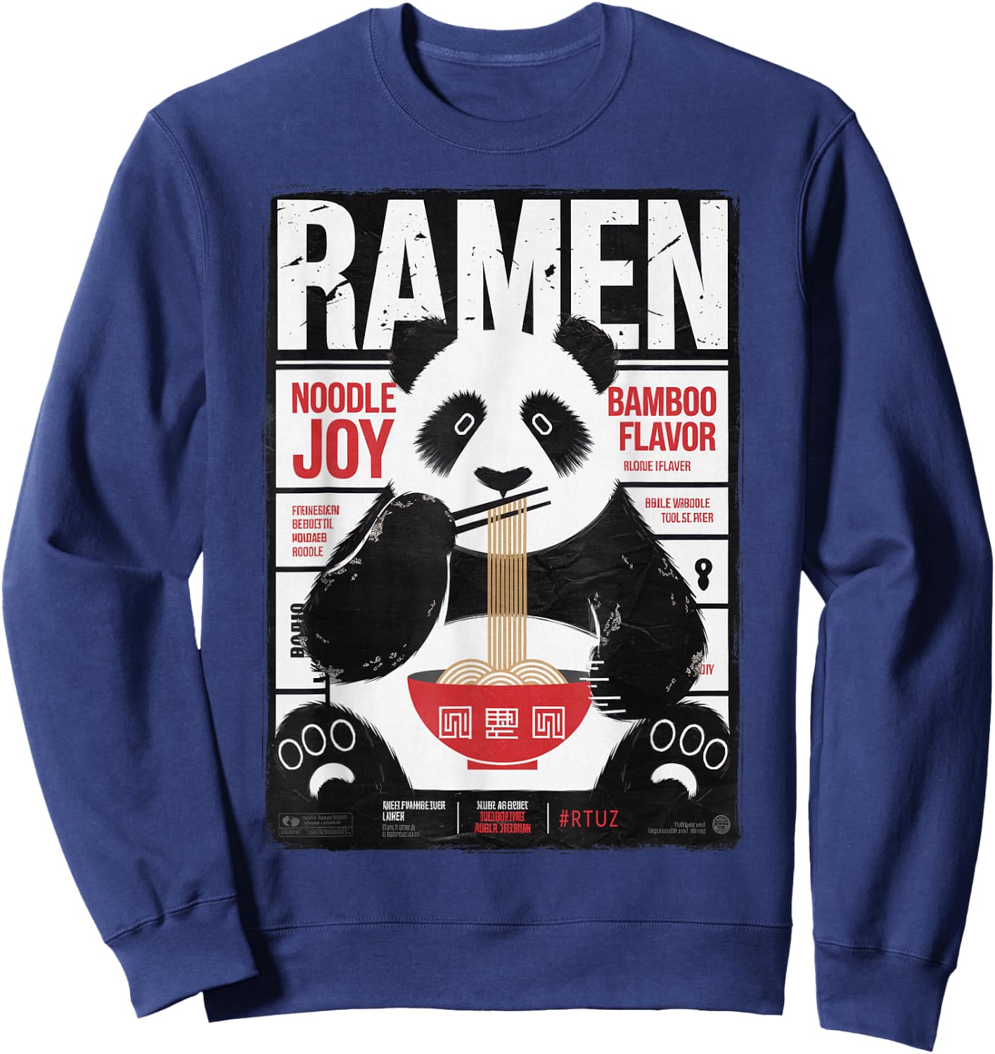 Modern Hip Hop Y2K Vintage Graffiti Edgy Urban Streetwear , black Sweatshirt - Sweatshirt | Navy