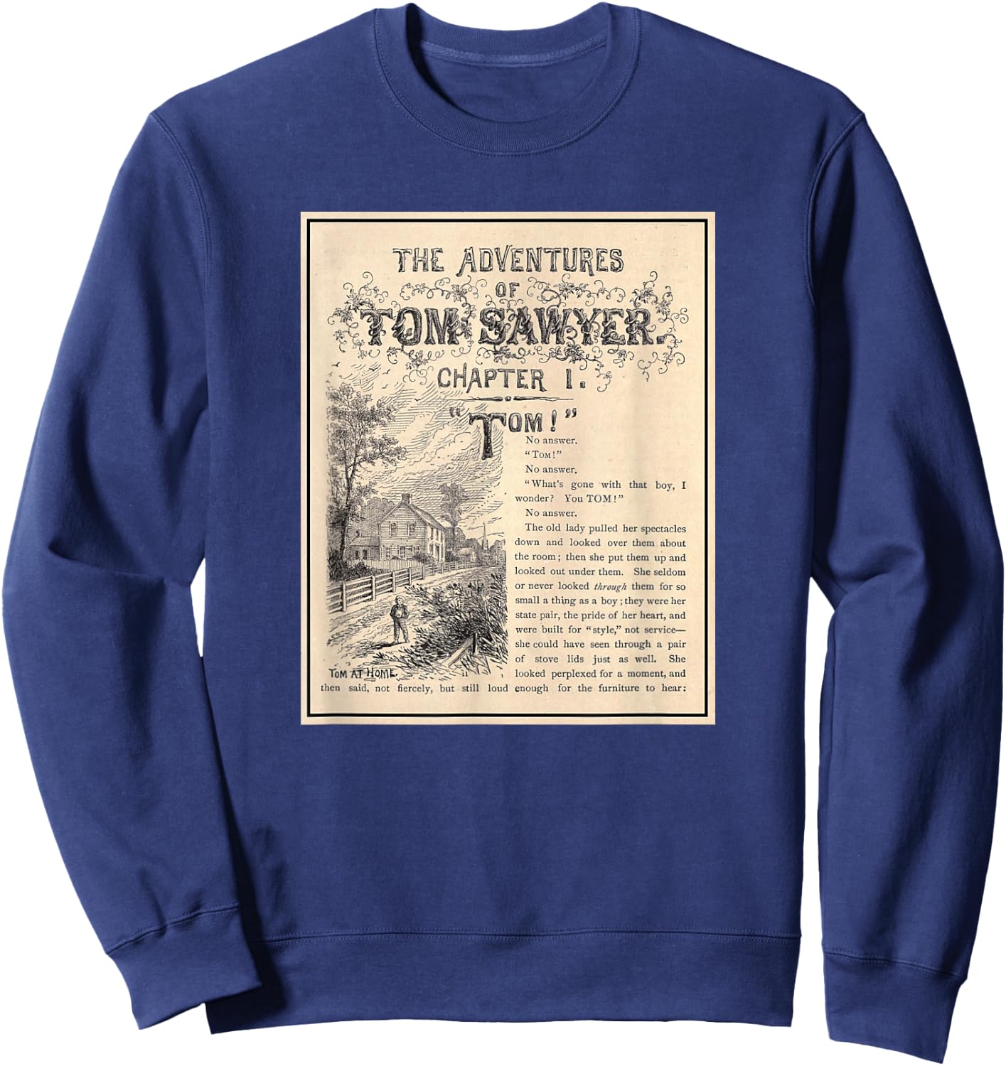 The Adventures of Tom Sawyer (1876) , Black, S Sweatshirt - Sweatshirt | Navy
