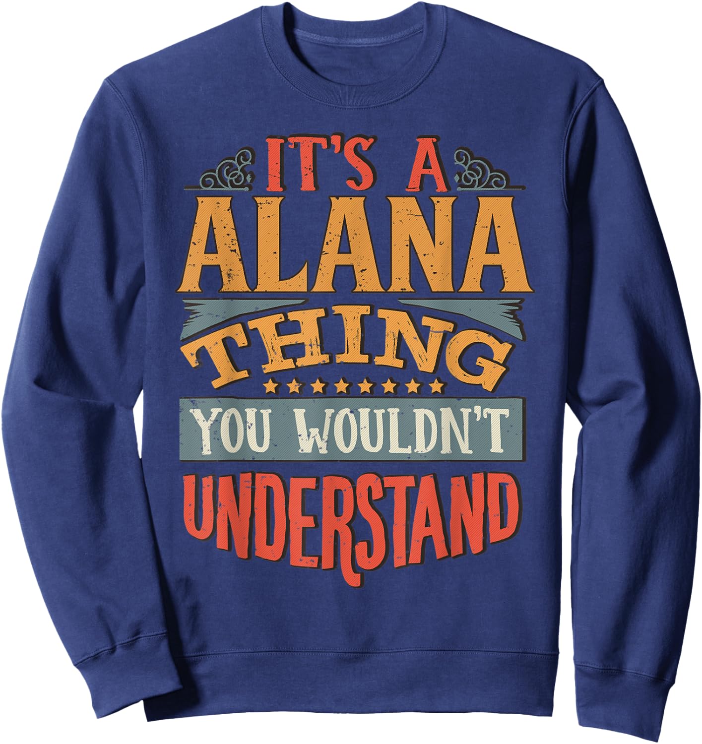Alana Name Sweatshirt - Sweatshirt | Navy