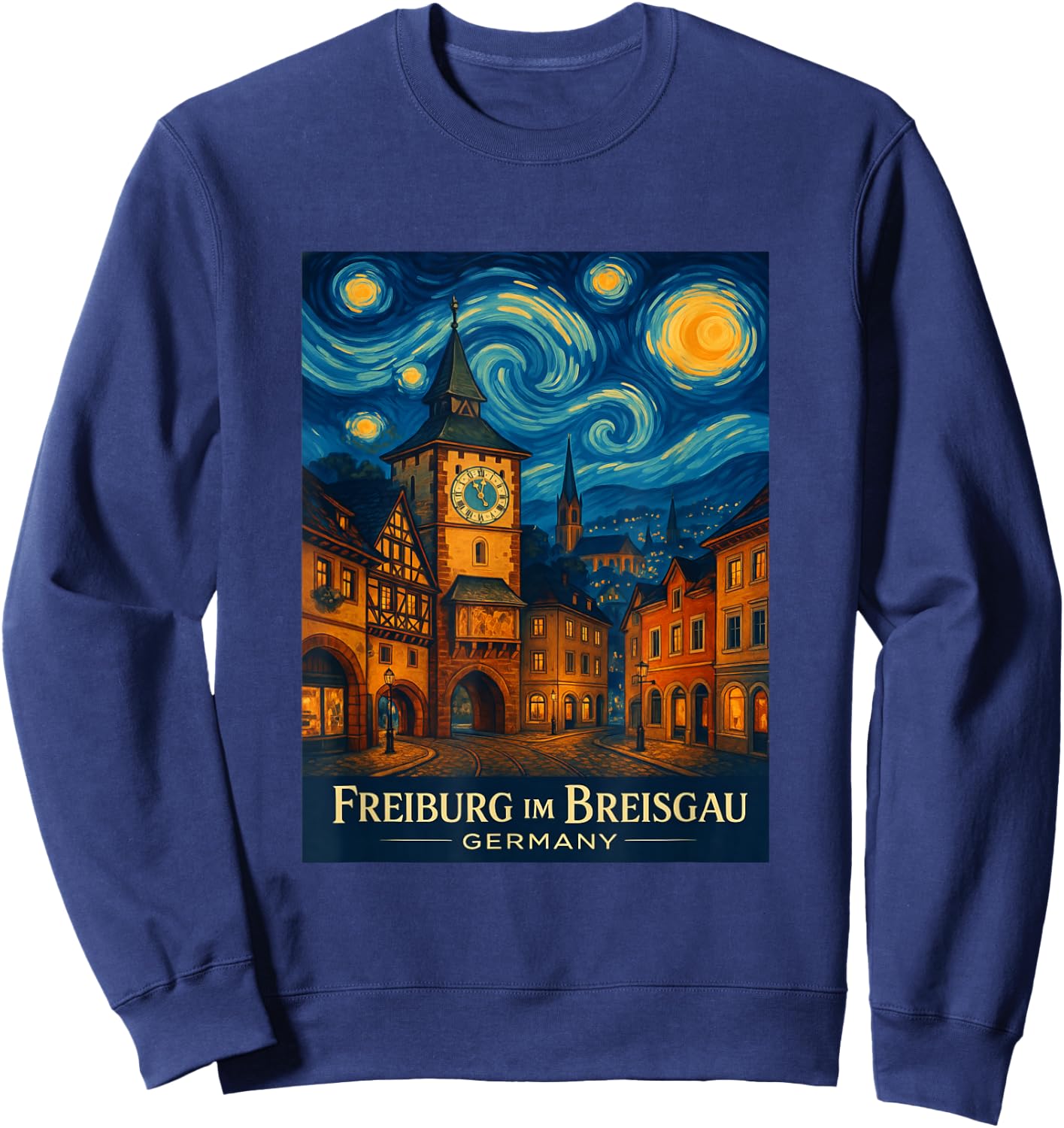 Freiburg Im Breisgau Skyline Sweatshirt - Sweatshirt | Navy