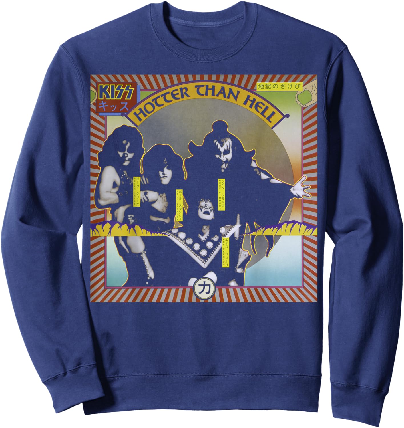 KISS - 1974 Hotter Than Hell Sweatshirt - Sweatshirt | Navy