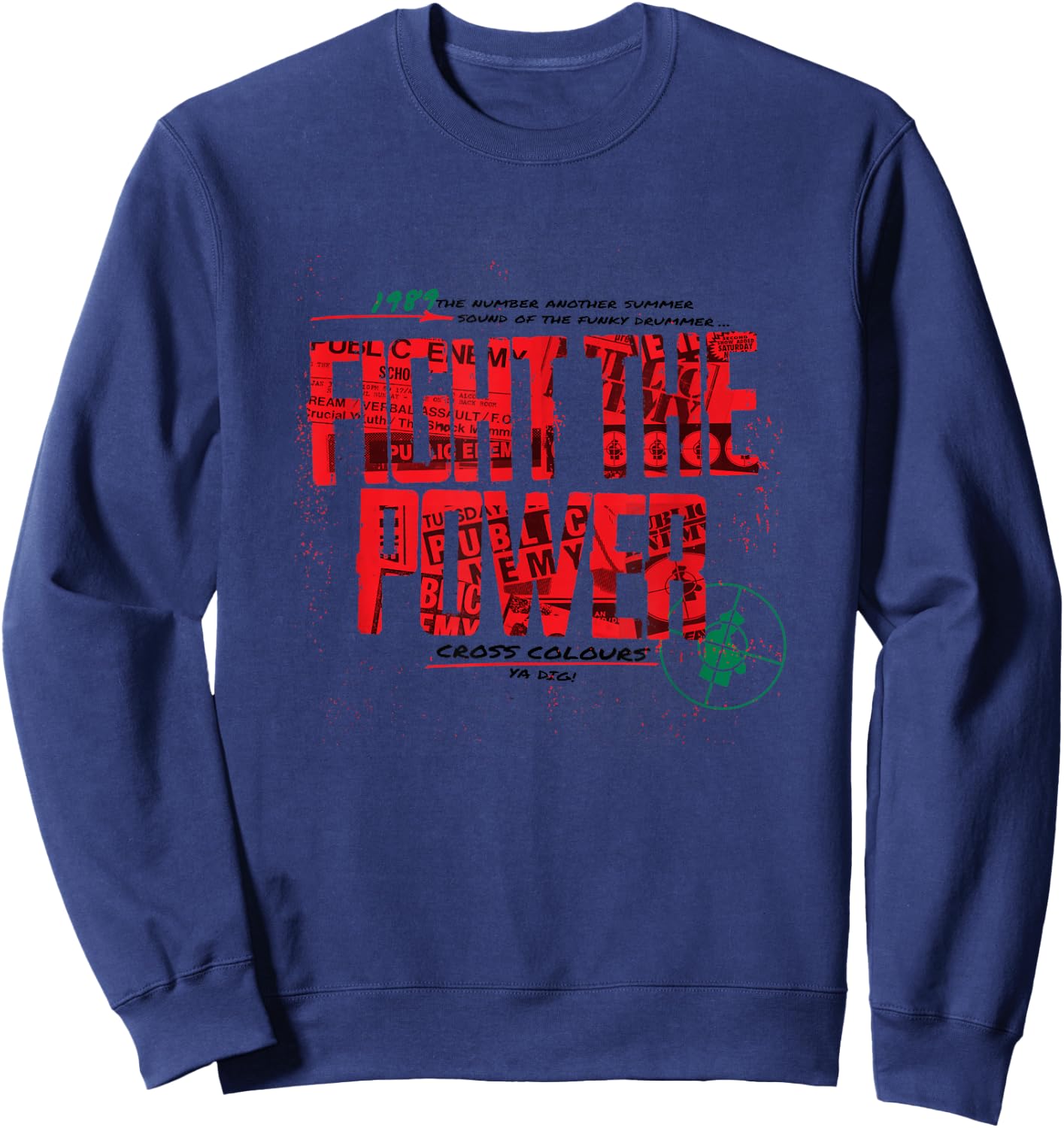 Public Enemy Bekämpfe die Macht du magst | 90's Vintage Legends , black Sweatshirt - Sweatshirt | Navy