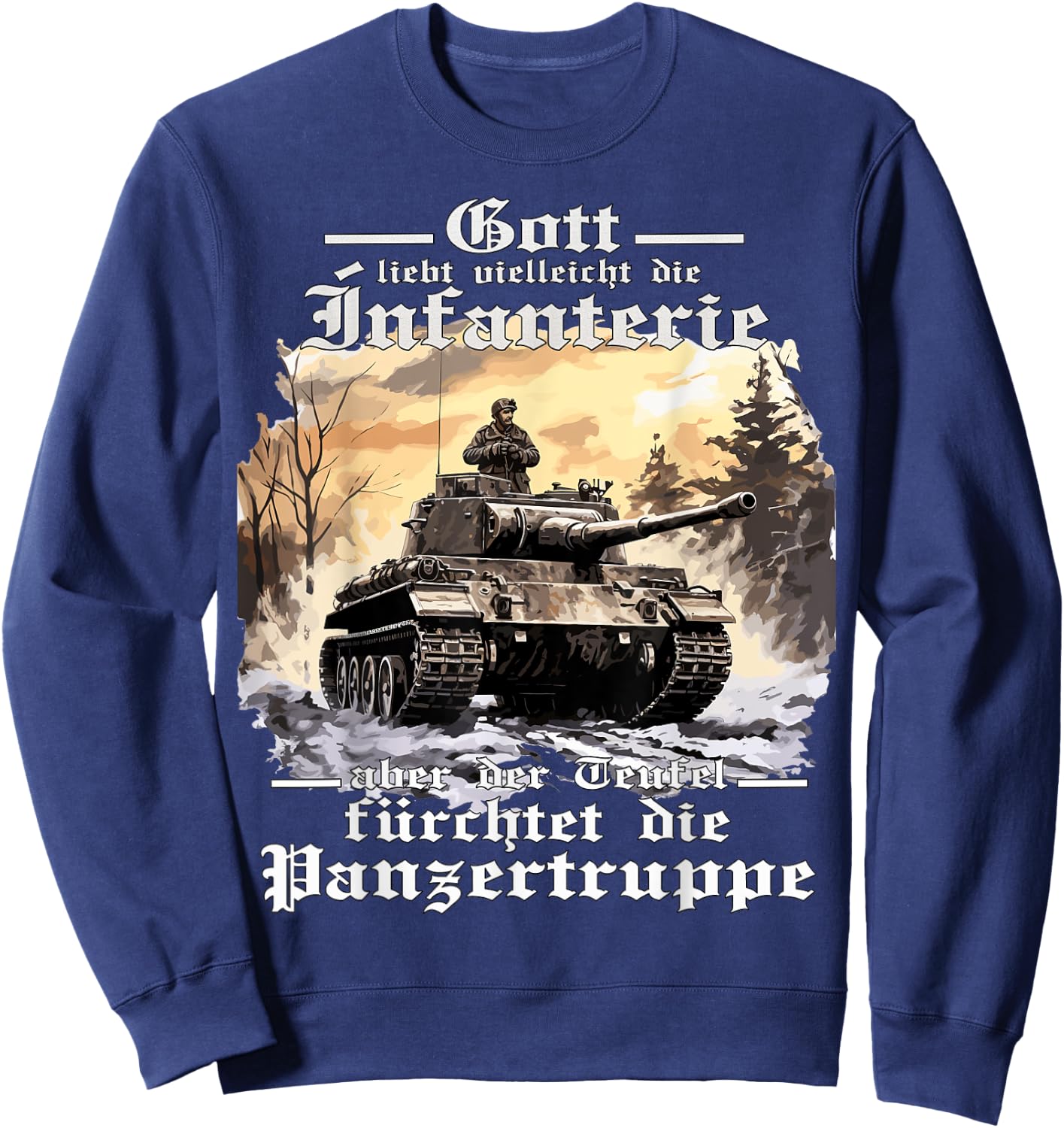Tank Driver Soldiers T 2nd WK Army Tank Troop Soldiers, black Sweatshirt - Sweatshirt | Navy