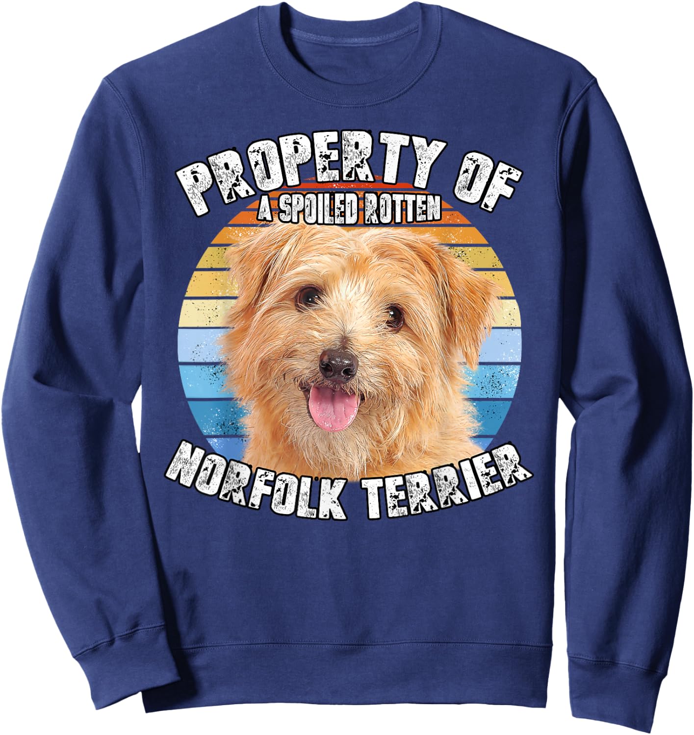 Norfolk Terrier Retro Property Of Sweatshirt - Sweatshirt | Navy