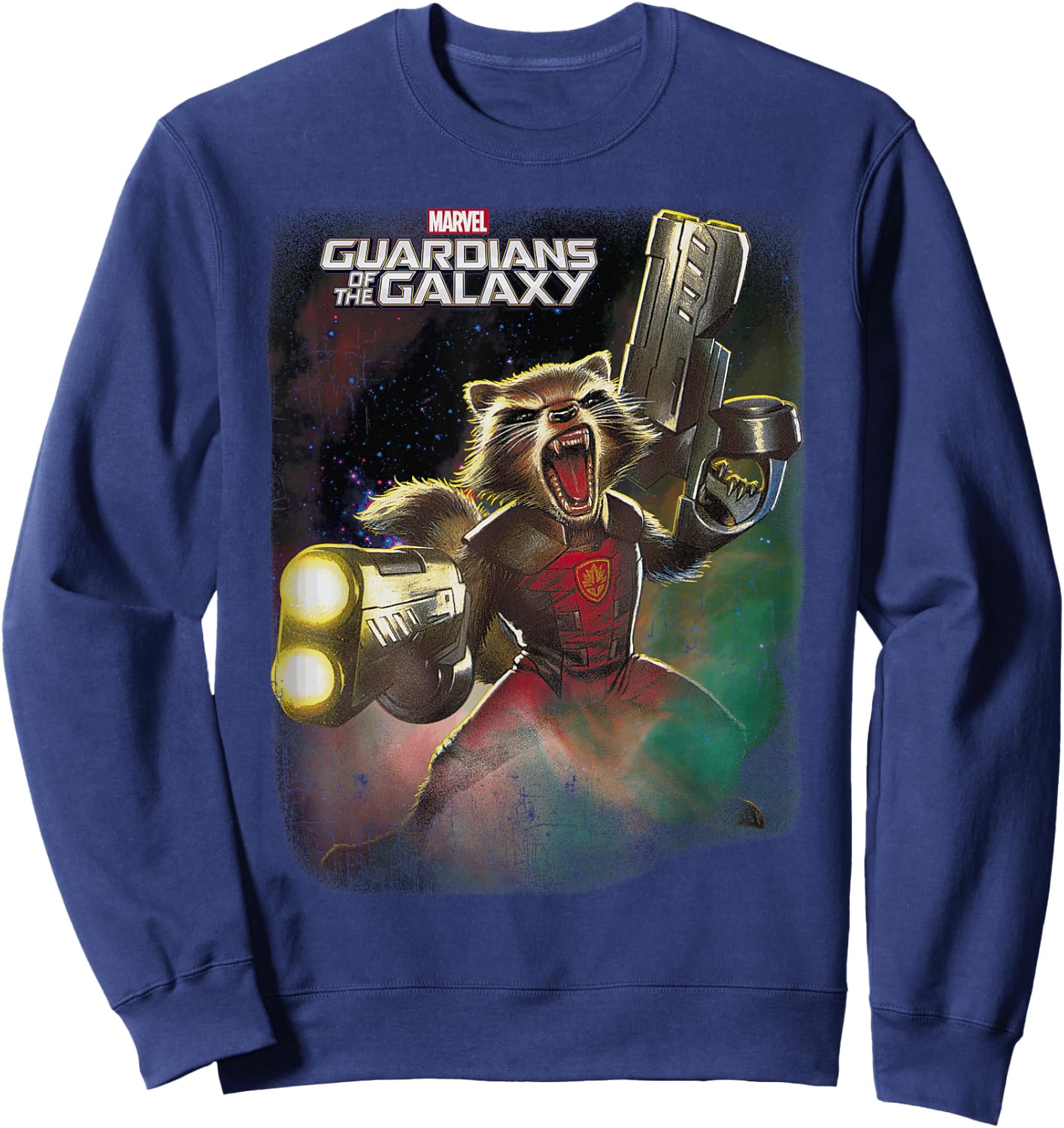 Marvel Guardians of the Galaxy Angry Rocket Poster Sweatshirt - Sweatshirt | Navy