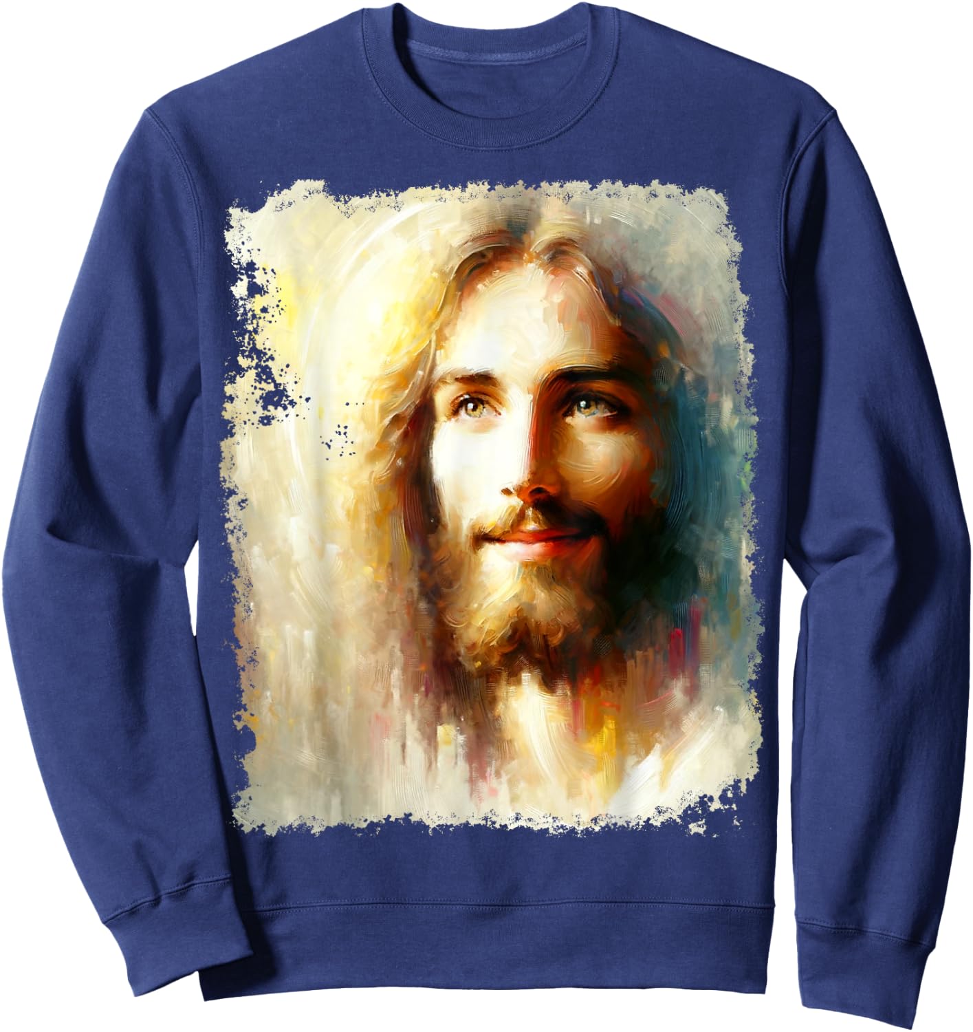 Jesus Christ Head Sweatshirt - Sweatshirt | Navy