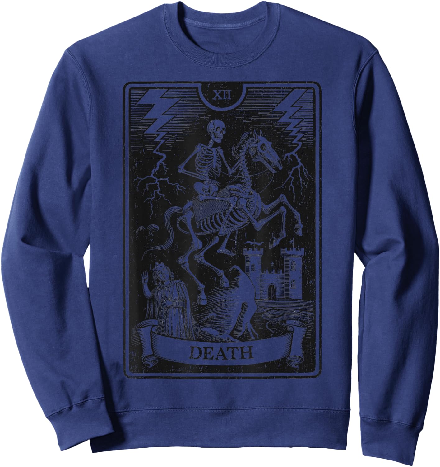Esoteric Mystic Spiritual Tarot Card Streetwear , grey, S Sweatshirt - Sweatshirt | Navy